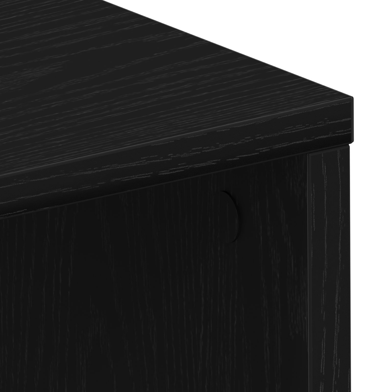 Black Oak Desk - 102.5x35x75 cm Made from Engineered Wood - Image 8