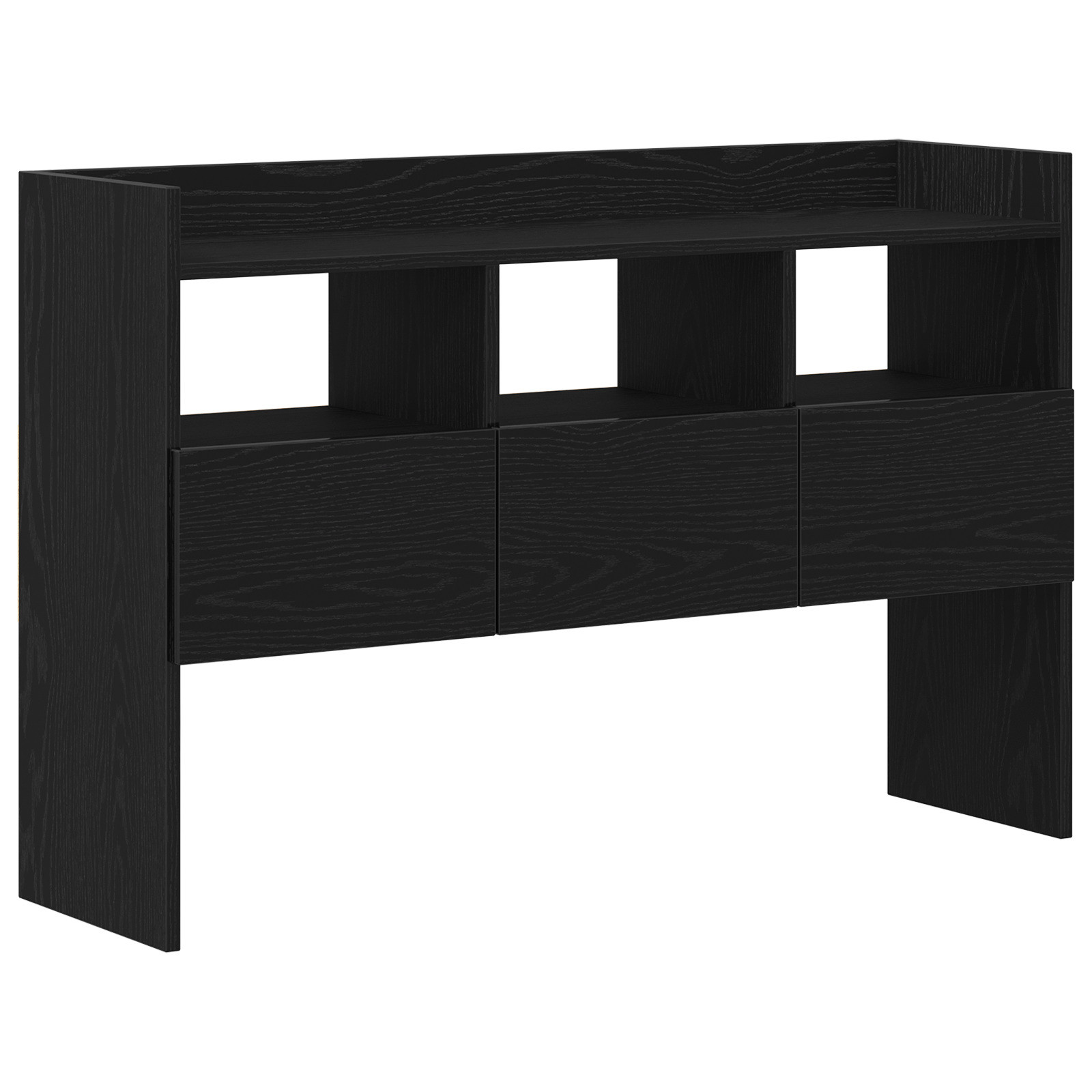 Black Oak Sideboard 105x30x70 cm Made from Engineered Wood - Image 2
