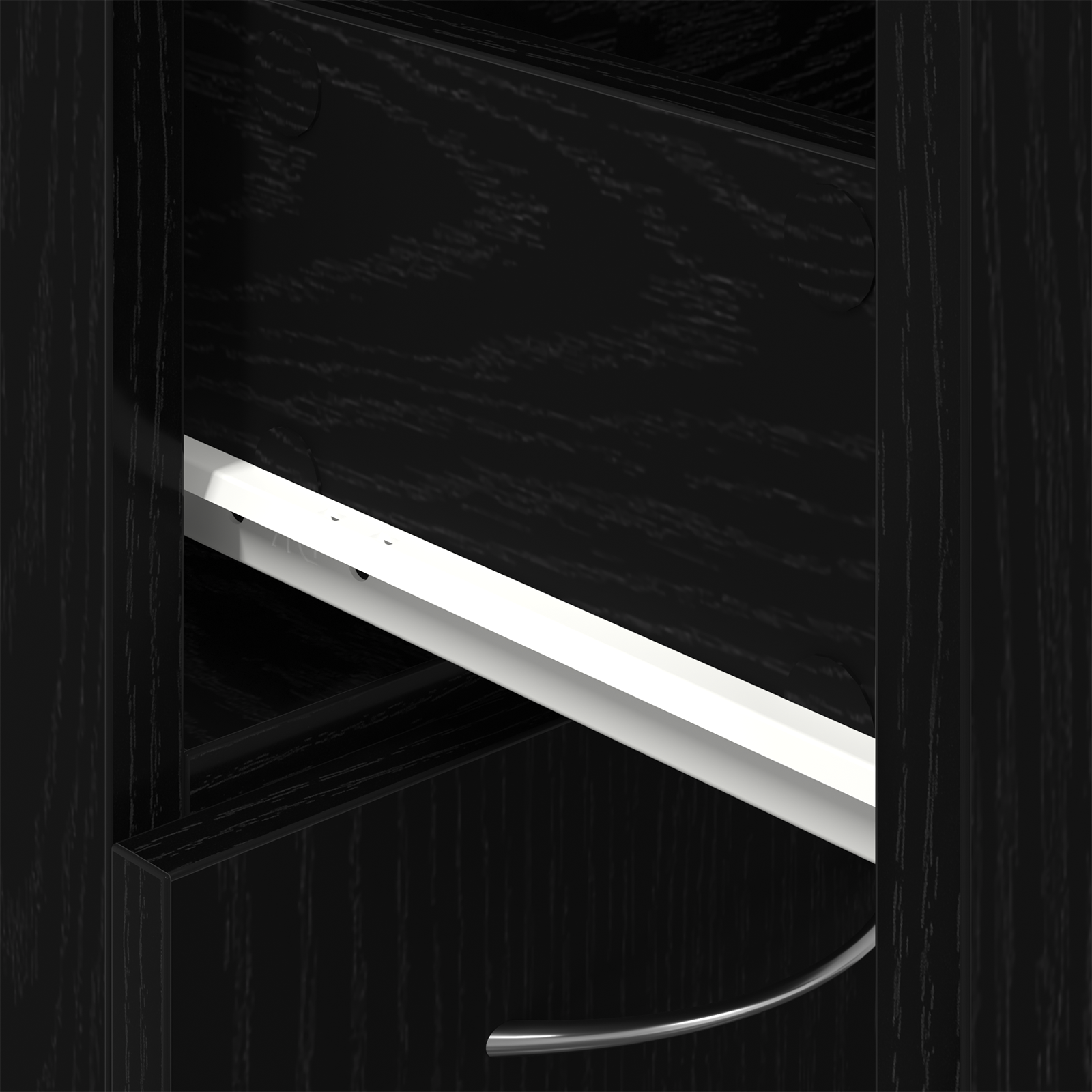 Black Oak Bathroom Cabinet 25x25x170 cm Made of Engineered Wood - Image 9