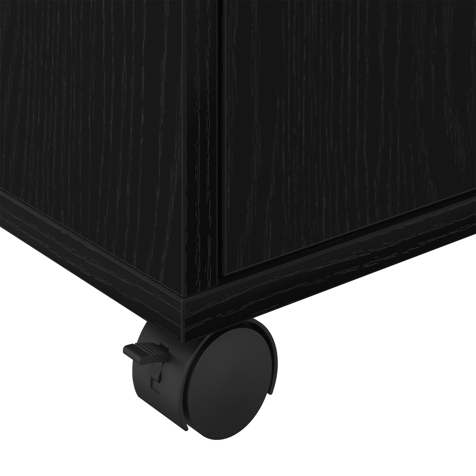 Rolling Cabinet in Black Oak, 45x38x54 cm, Made of Engineered Wood - Image 10