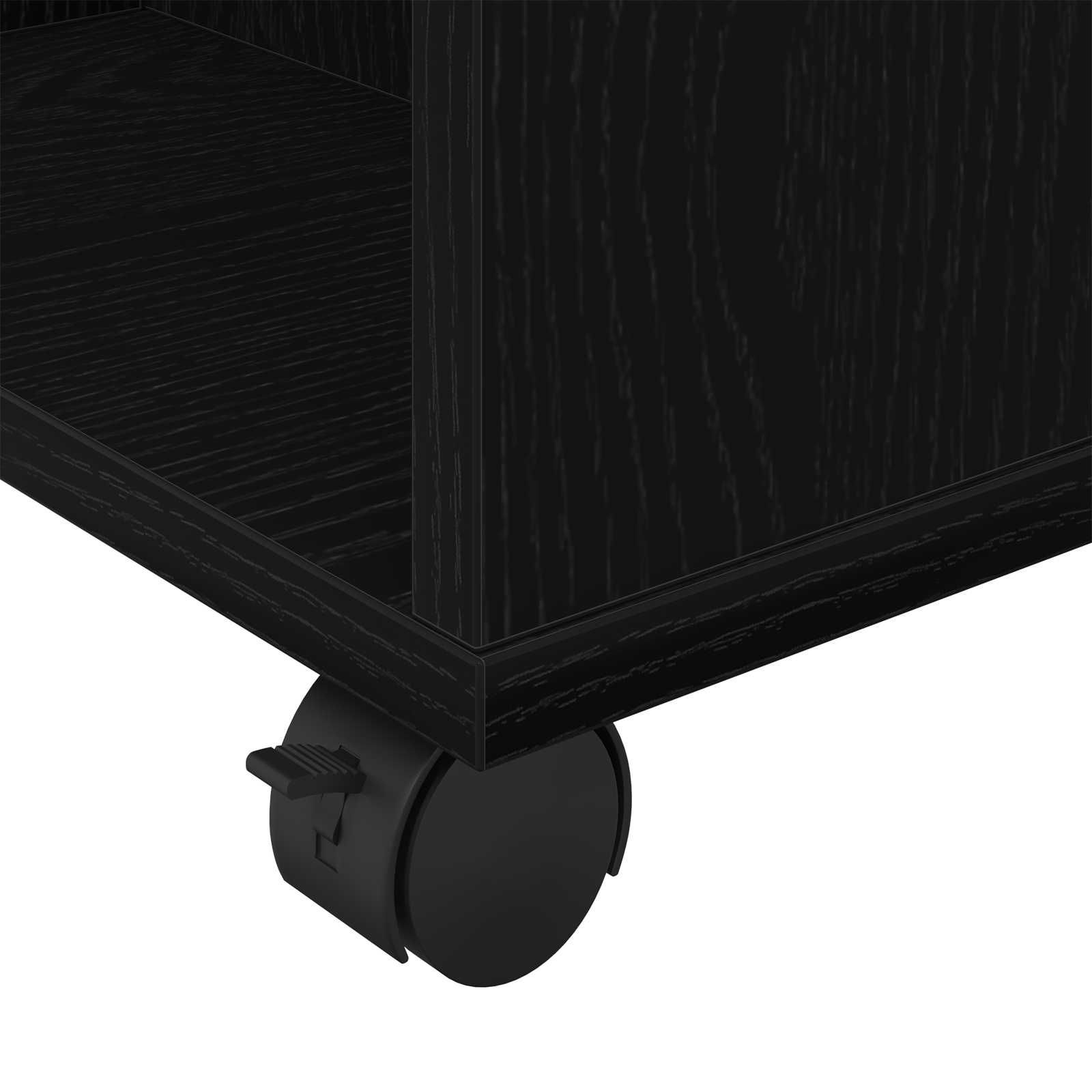 Rolling Cabinet in Black Oak, 60x35x75 cm, Made of Engineered Wood - Image 9
