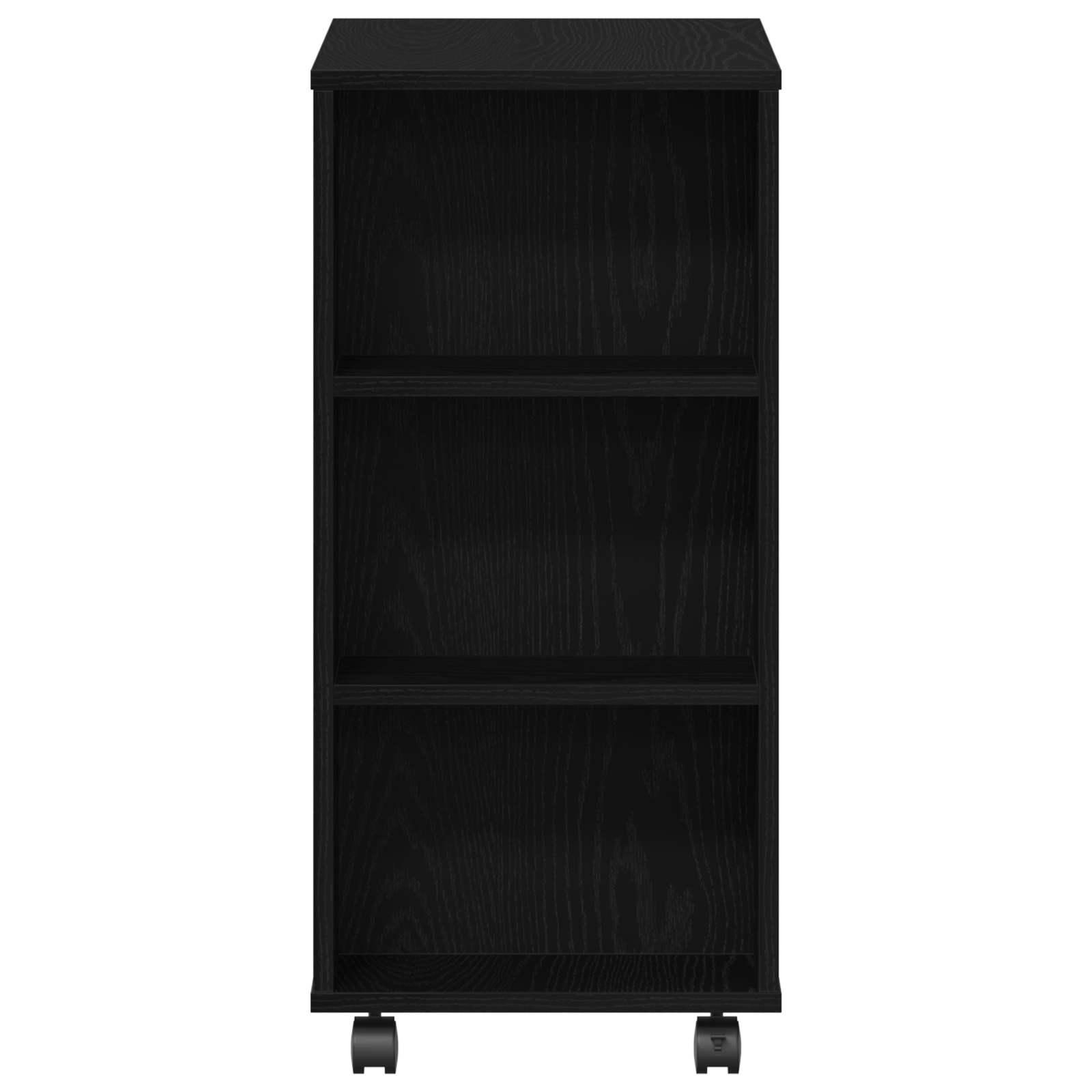 Rolling Cabinet in Black Oak, 60x35x75 cm, Made of Engineered Wood - Image 7