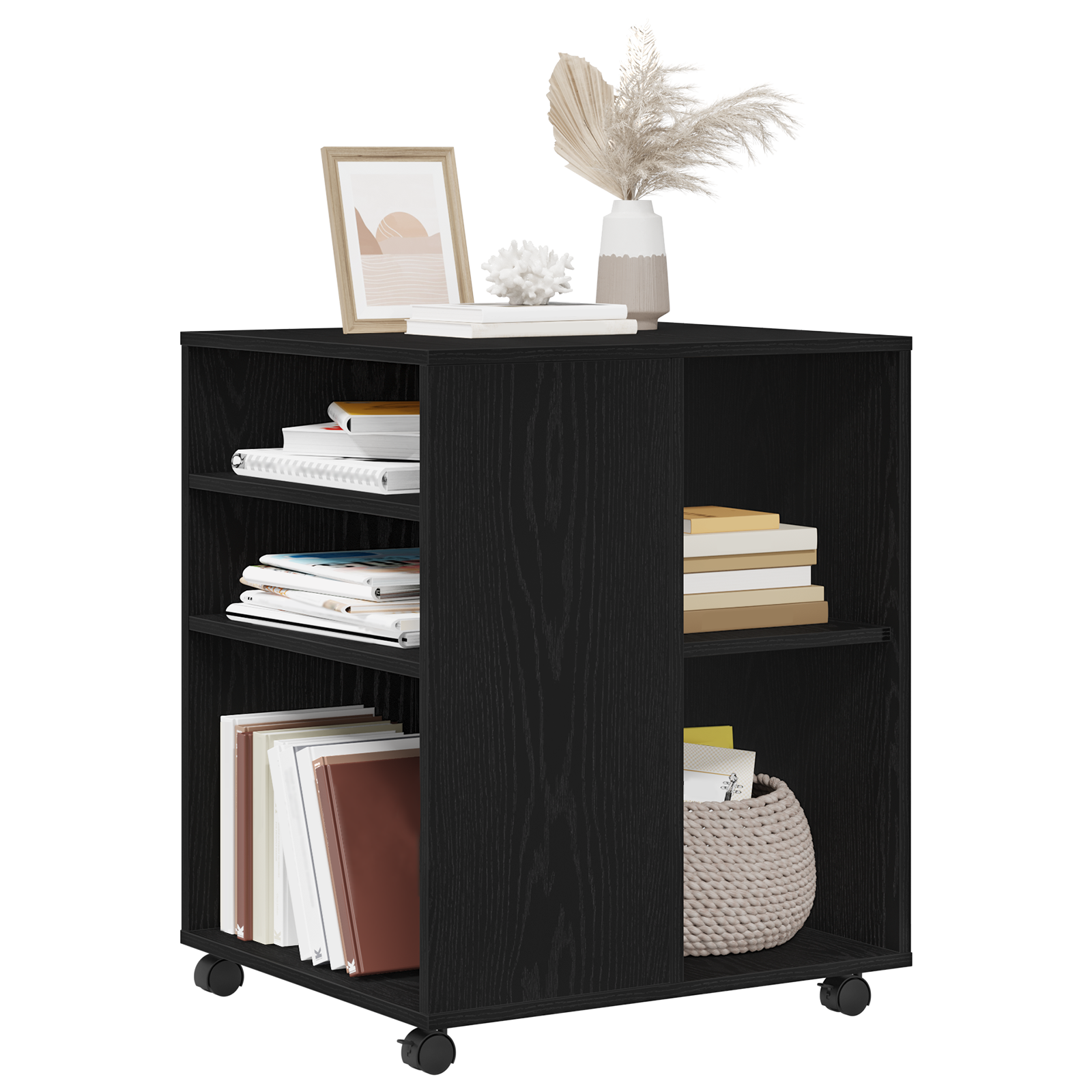 Storage Cabinet Black Oak 60x53x72,5 cm Engineered Wood - Image 3