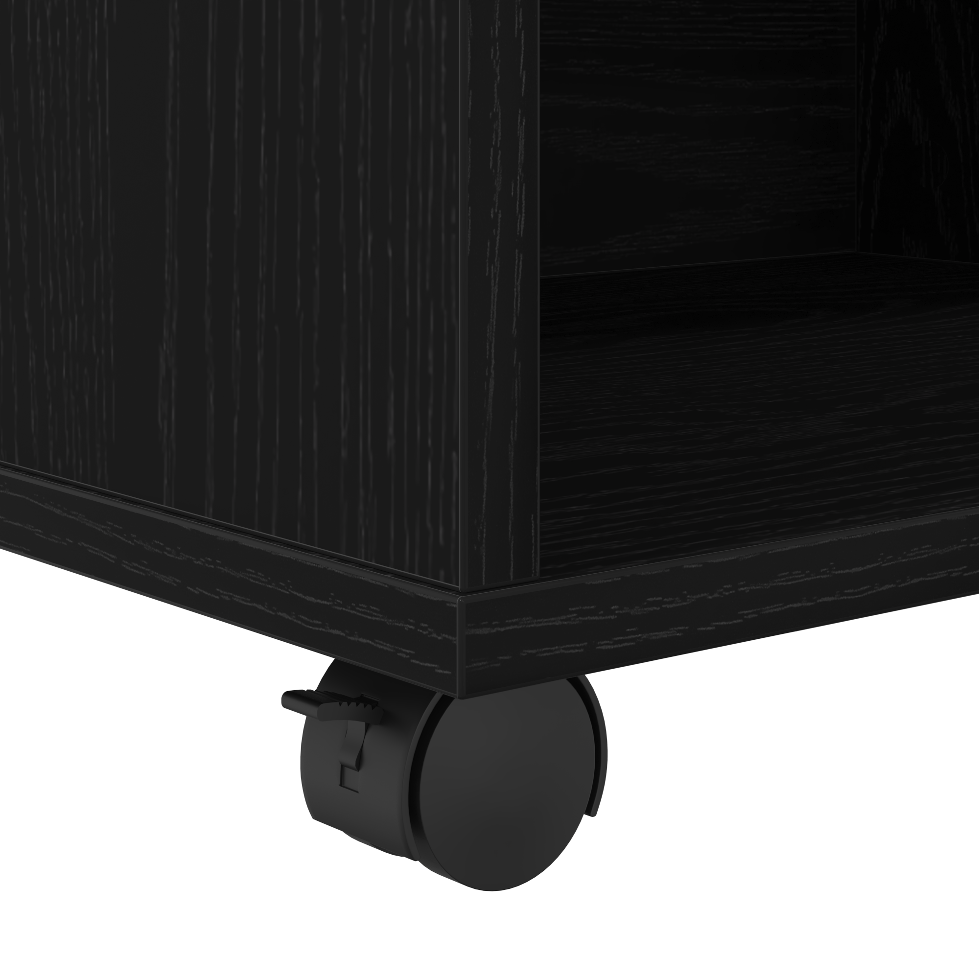Rolling Cabinet in Black Oak - 46x36x59 cm Made of Engineered Wood - Image 10