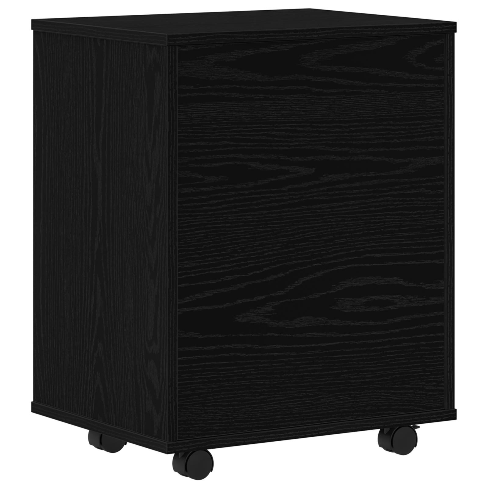 Rolling Cabinet in Black Oak - 46x36x59 cm Made of Engineered Wood - Image 6
