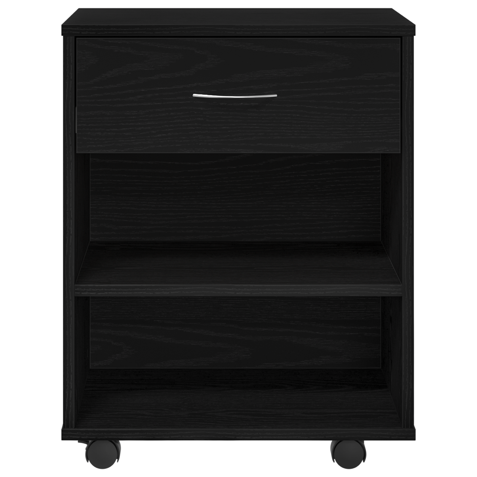 Rolling Cabinet in Black Oak - 46x36x59 cm Made of Engineered Wood - Image 7