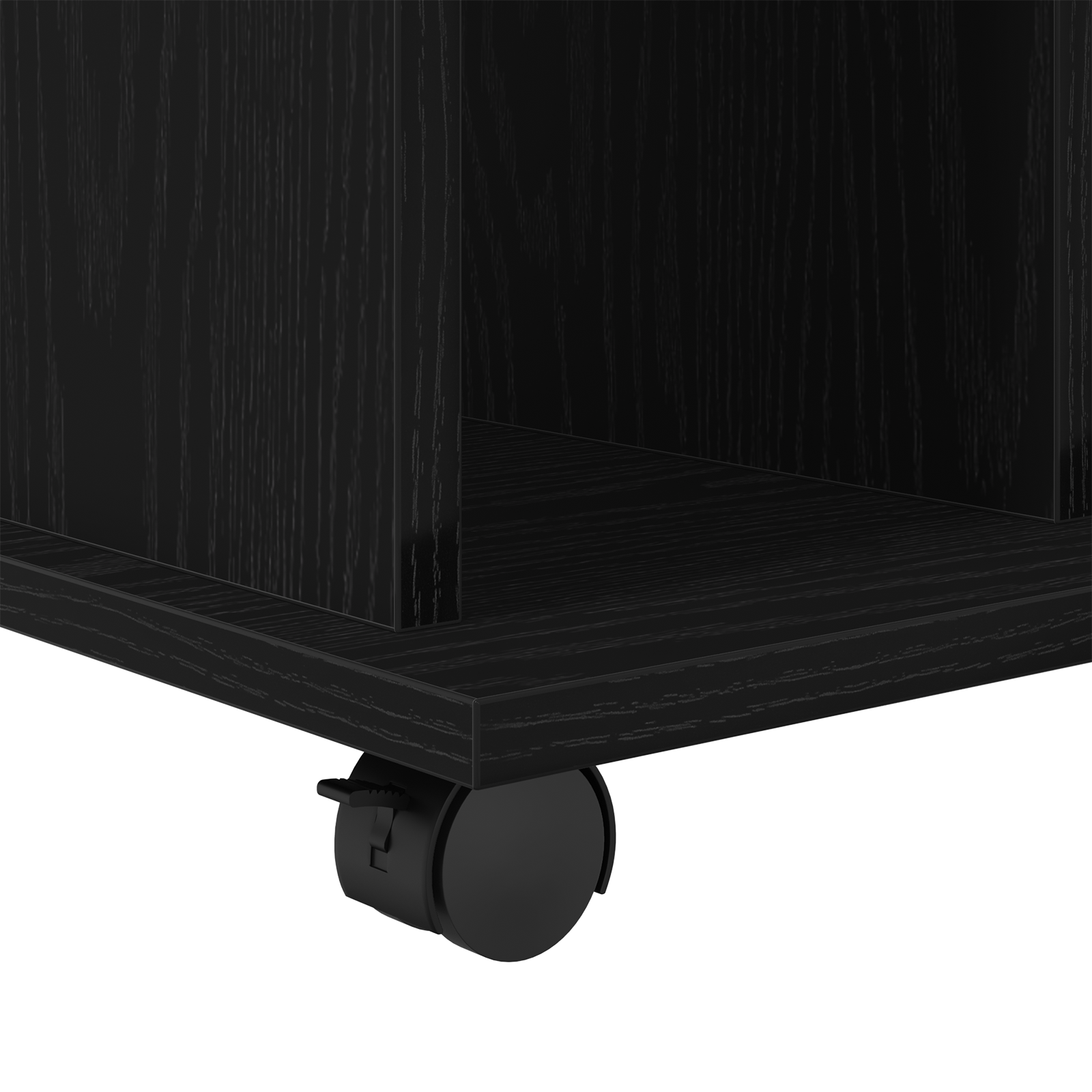 Rolling Cabinet Black Oak 60x45x55 cm Engineered Wood - Image 9