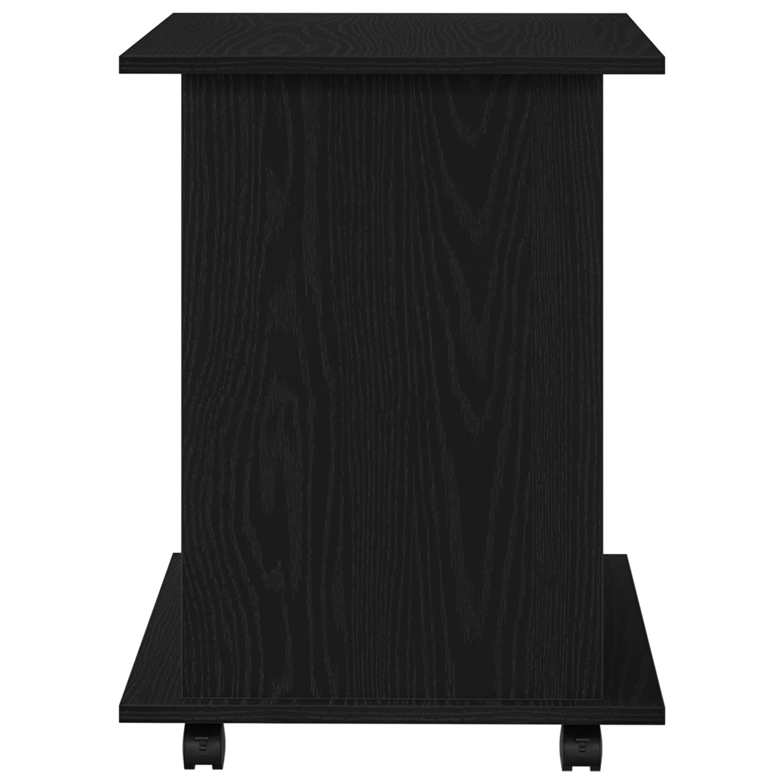 Rolling Cabinet Black Oak 60x45x55 cm Engineered Wood - Image 7