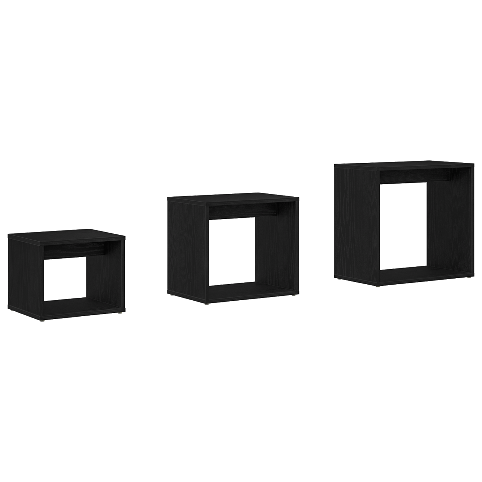 Nesting Tables Set of 3 - Black Oak Engineered Wood - Image 7