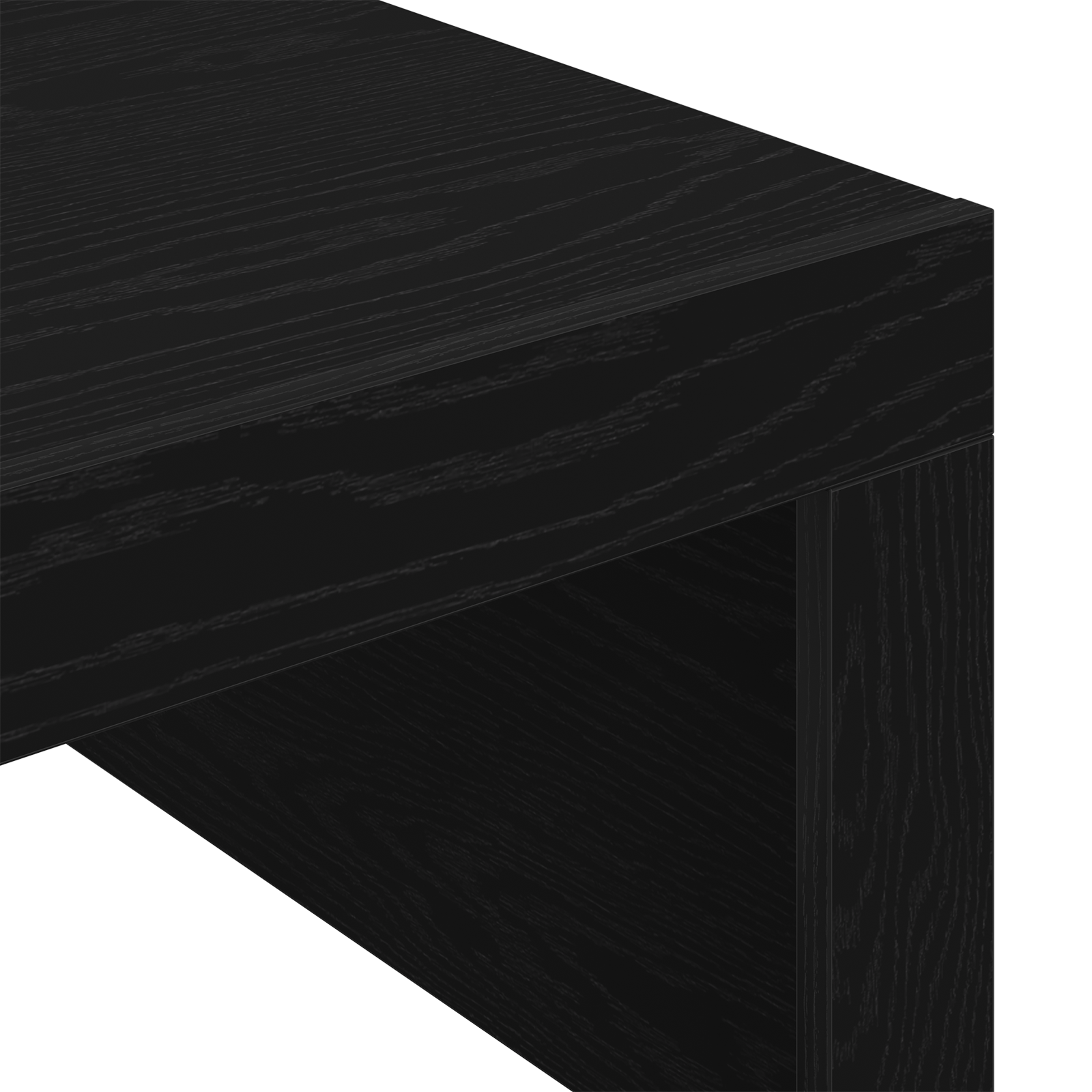 Black Oak Coffee Table - 100x100x35 cm Made from Engineered Wood - Image 8