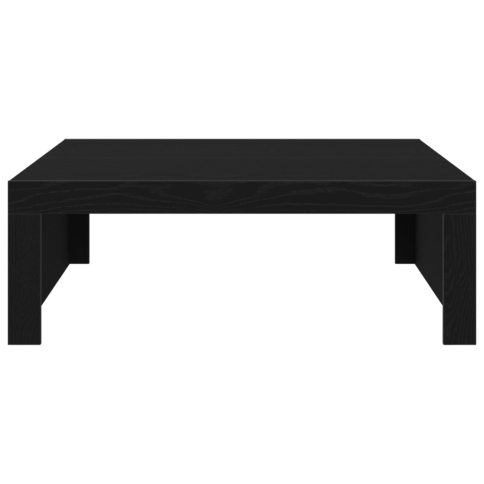 Black Oak Coffee Table - 100x100x35 cm Made from Engineered Wood - Image 6