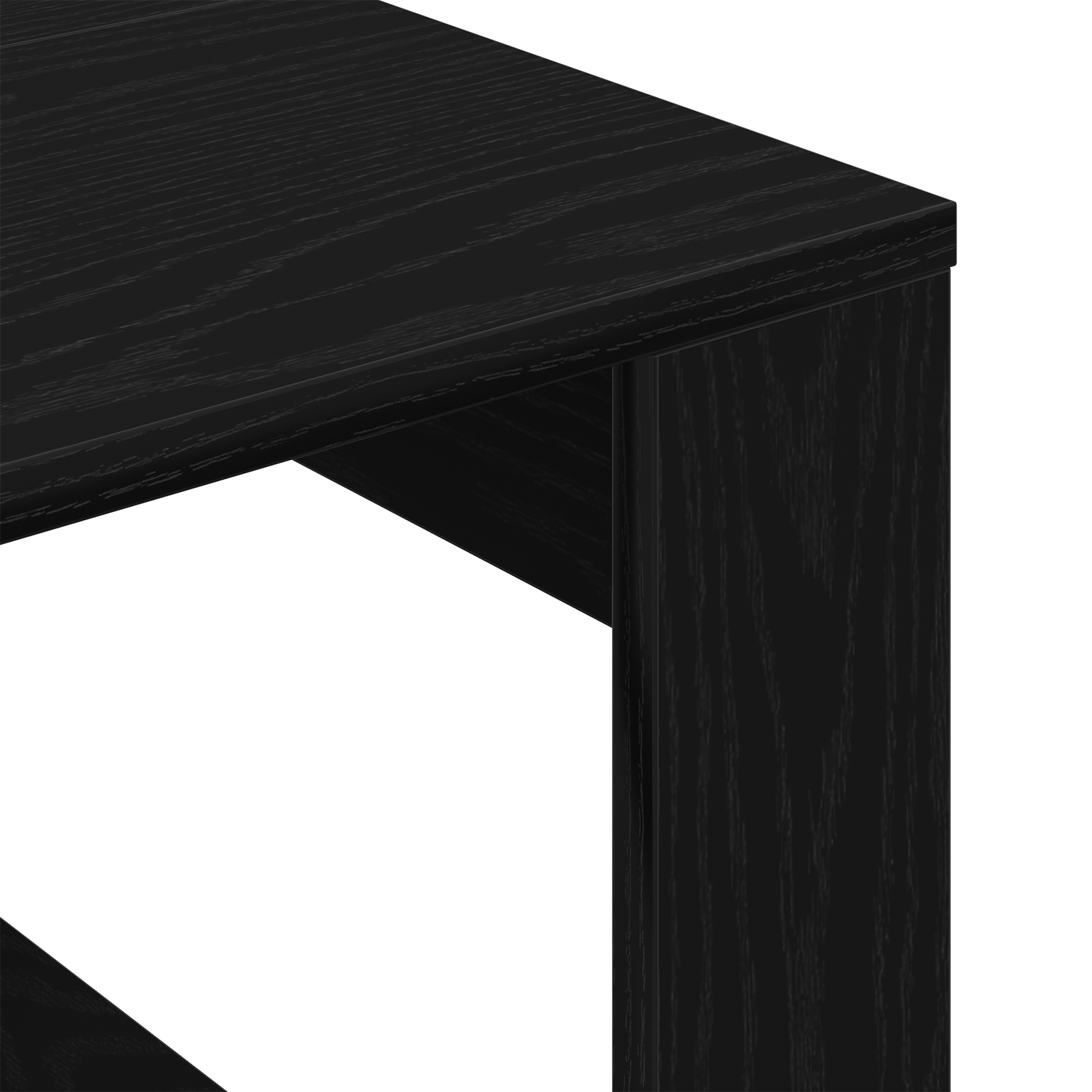 Black Oak Side Table - 50x50x35 cm, Made from Engineered Wood - Image 8