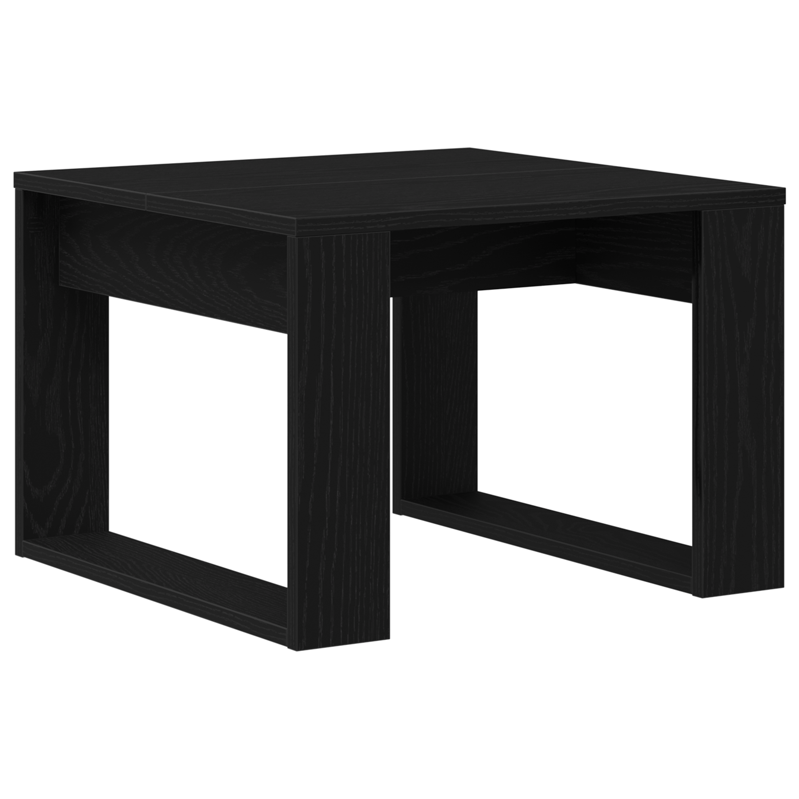 Black Oak Side Table - 50x50x35 cm, Made from Engineered Wood - Image 5