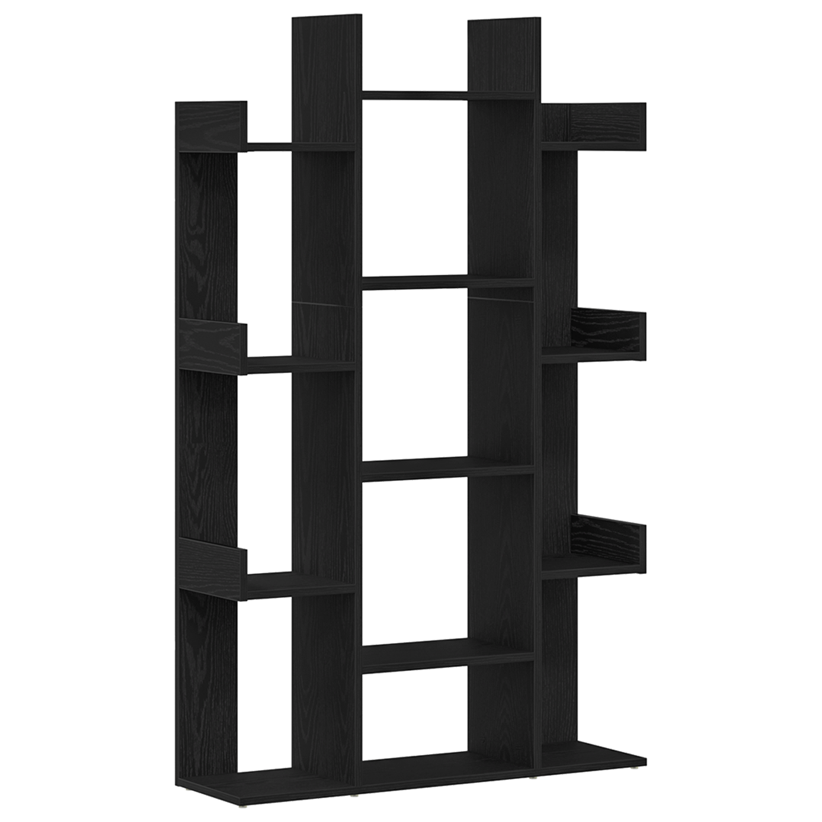 Black Oak Book Cabinet 86x25.5x140 cm Made from Engineered Wood - Image 2