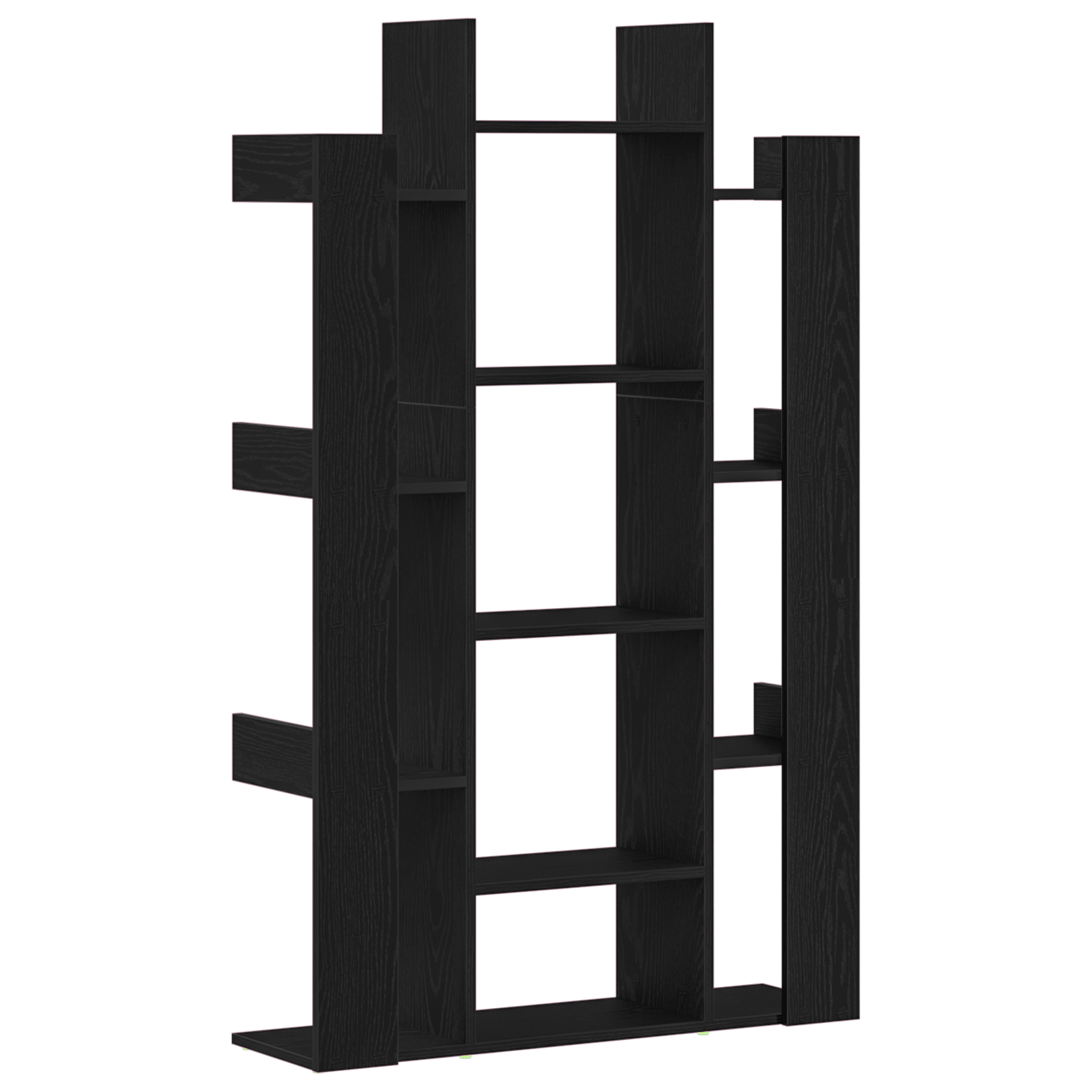 Black Oak Book Cabinet 86x25.5x140 cm Made from Engineered Wood - Image 7