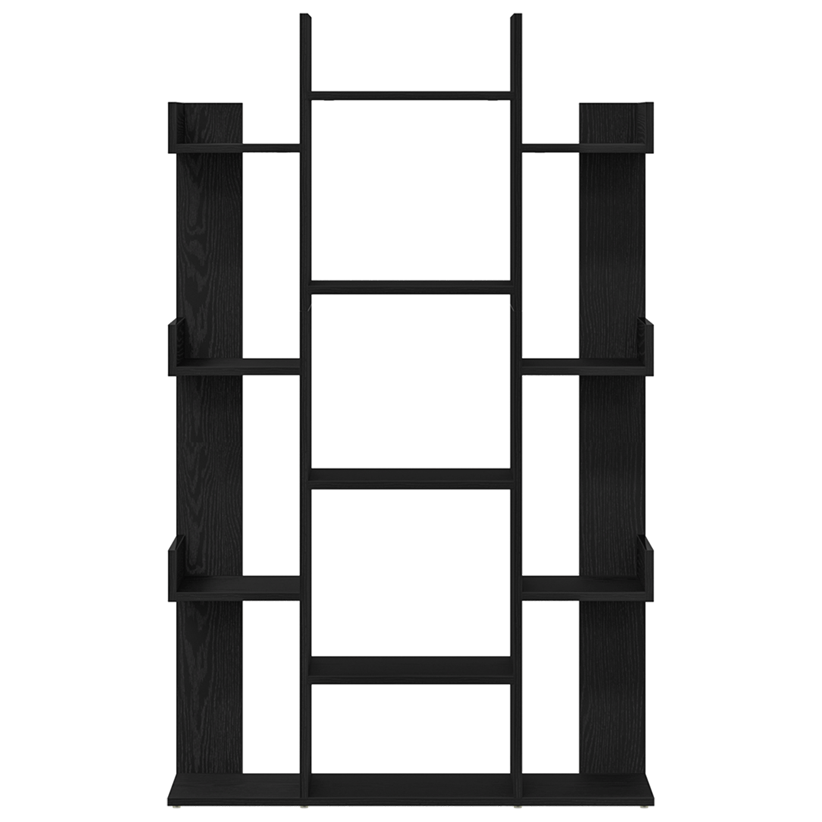 Black Oak Book Cabinet 86x25.5x140 cm Made from Engineered Wood - Image 5