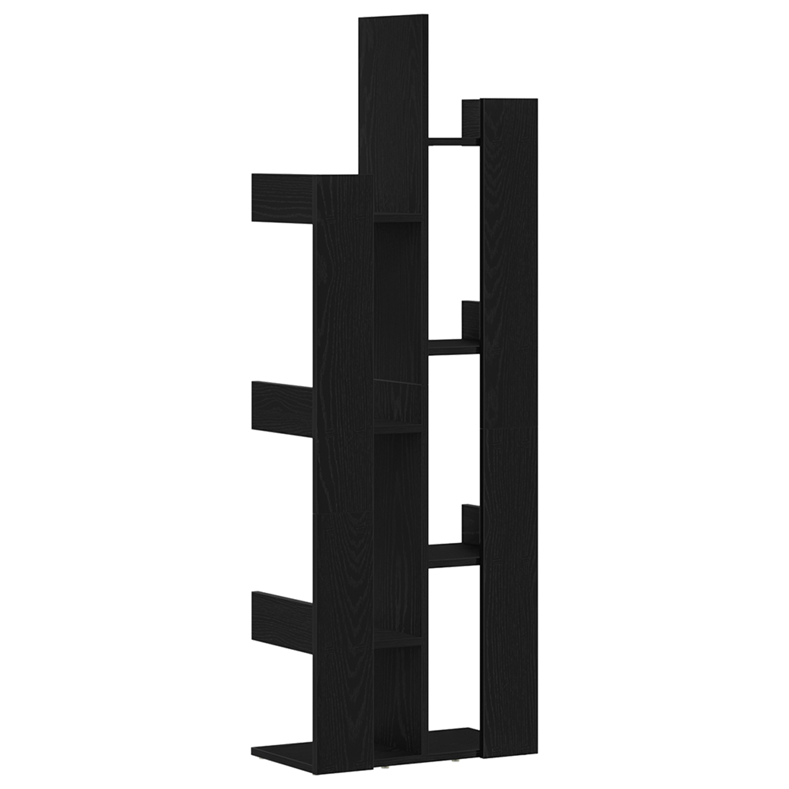 Black Oak Bookshelf - 48x25.5x140 cm, Made from Engineered Wood - Image 5