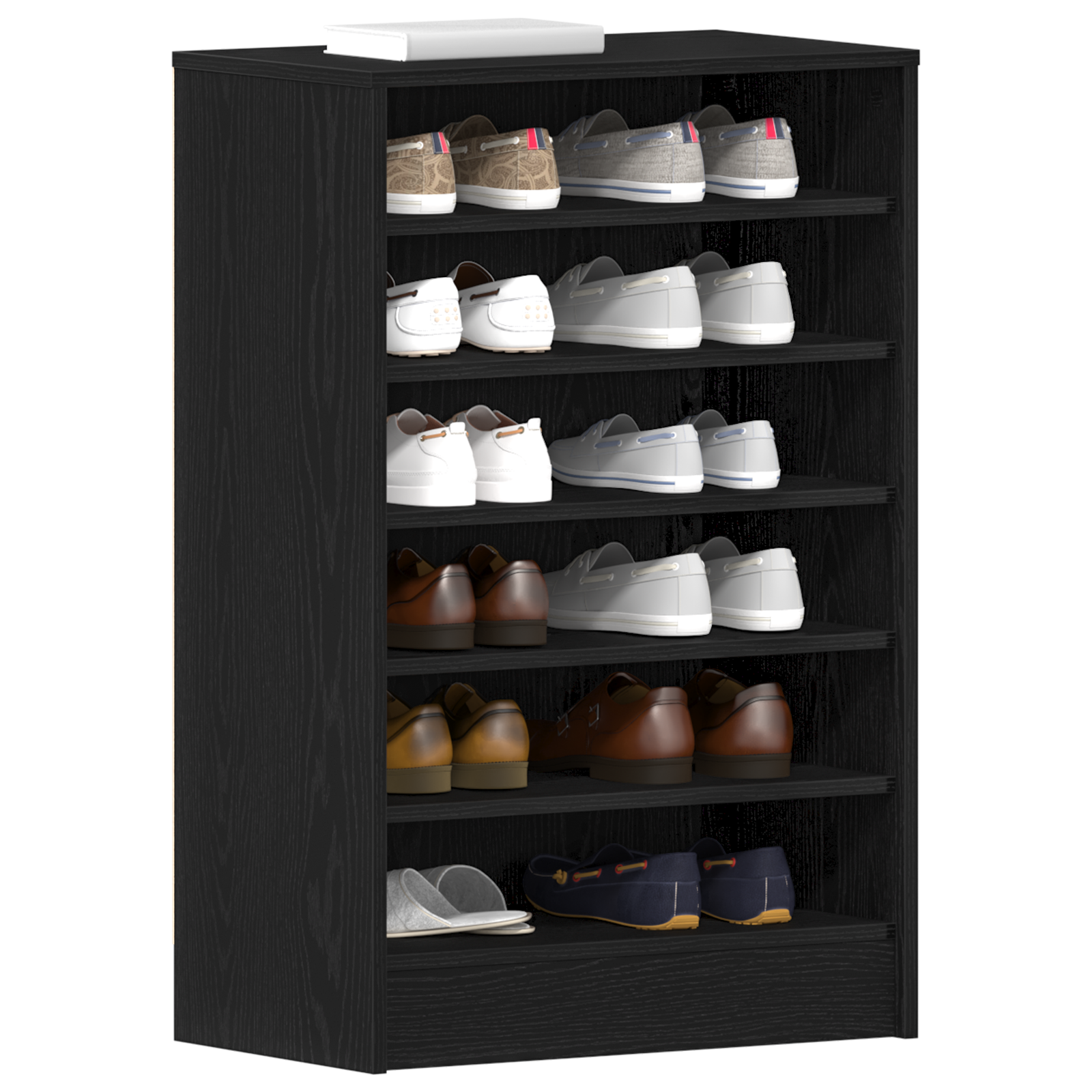 Shoe Cabinet in Black Oak, 60x35x92 cm, Made of Engineered Wood - Image 3