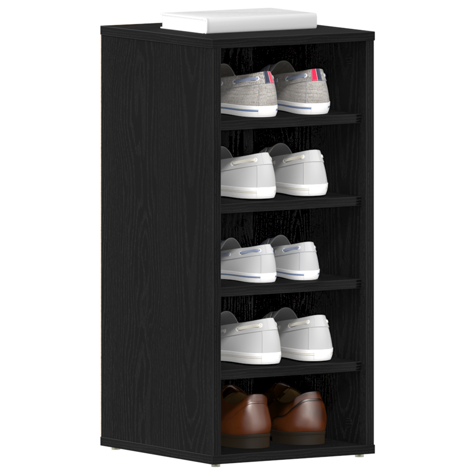 Shoe Cabinet in Black Oak - 32x35x70 cm, Made of Engineered Wood - Image 3
