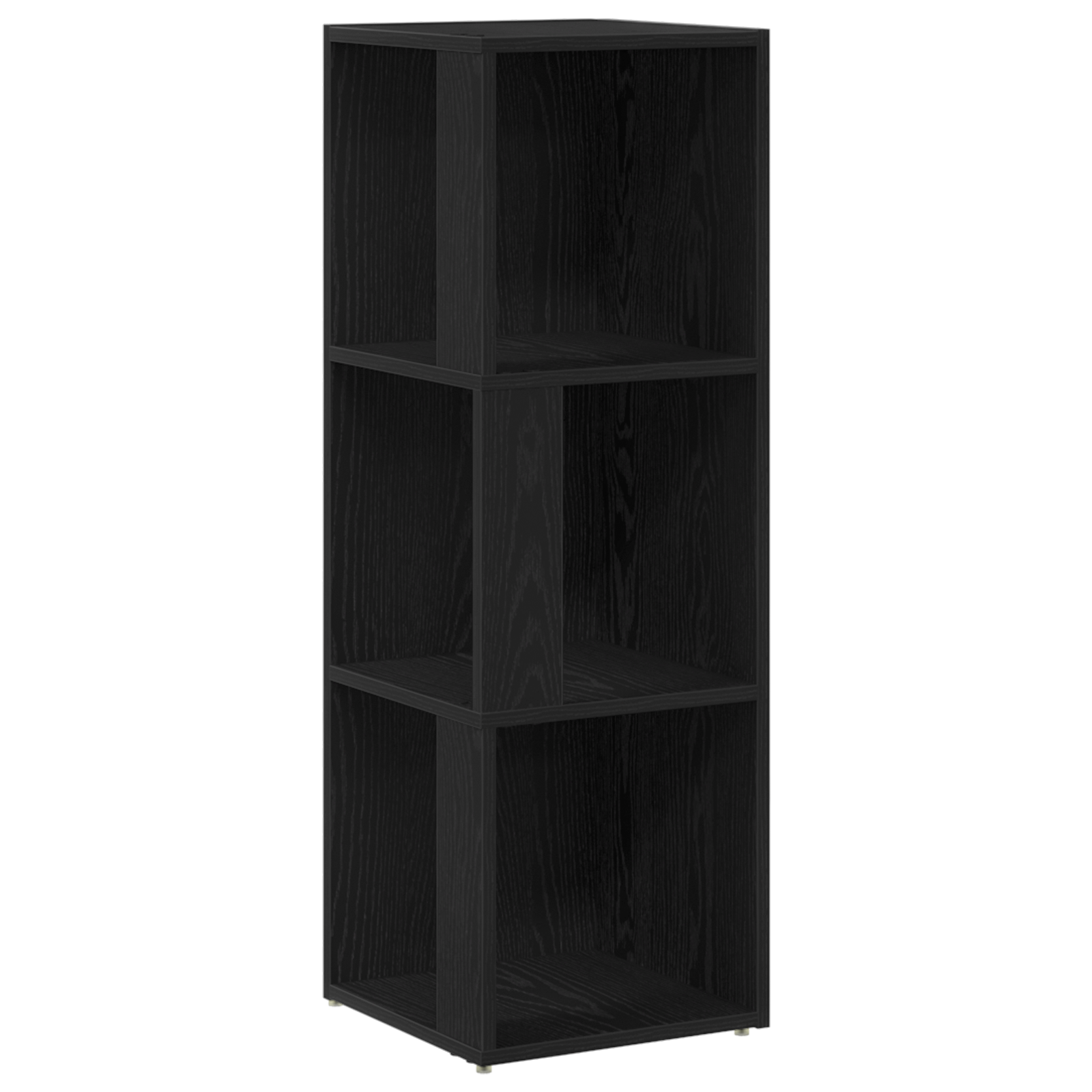 Black Oak Corner Cabinet 33x33x100 cm Made from Engineered Wood - Image 2