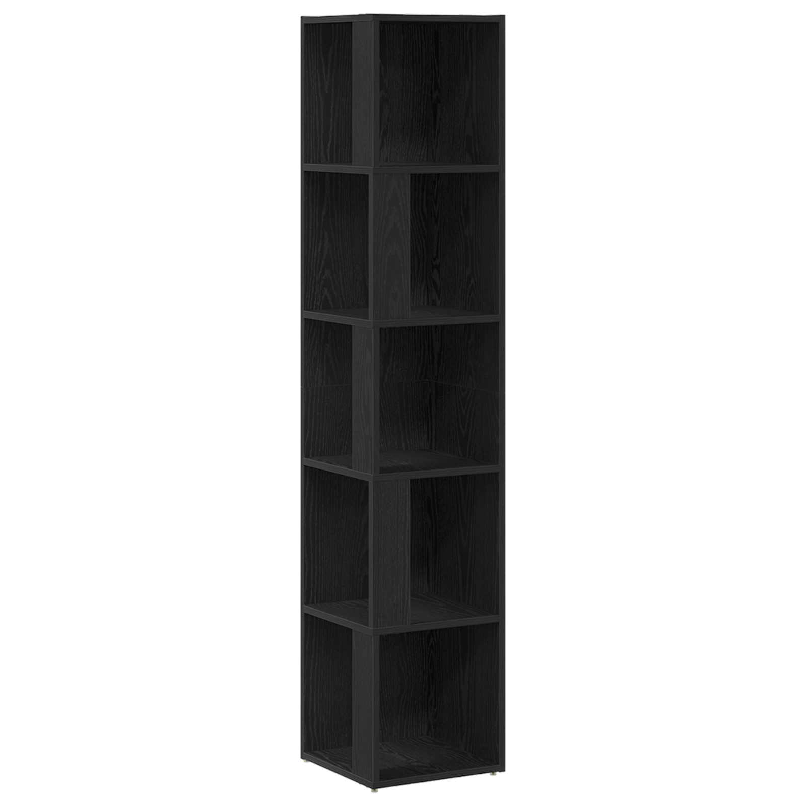 Thumbnail - vidaXL Eckschrank Schwarz Eiche 33x33x164,5 cm Holzwerkstoff