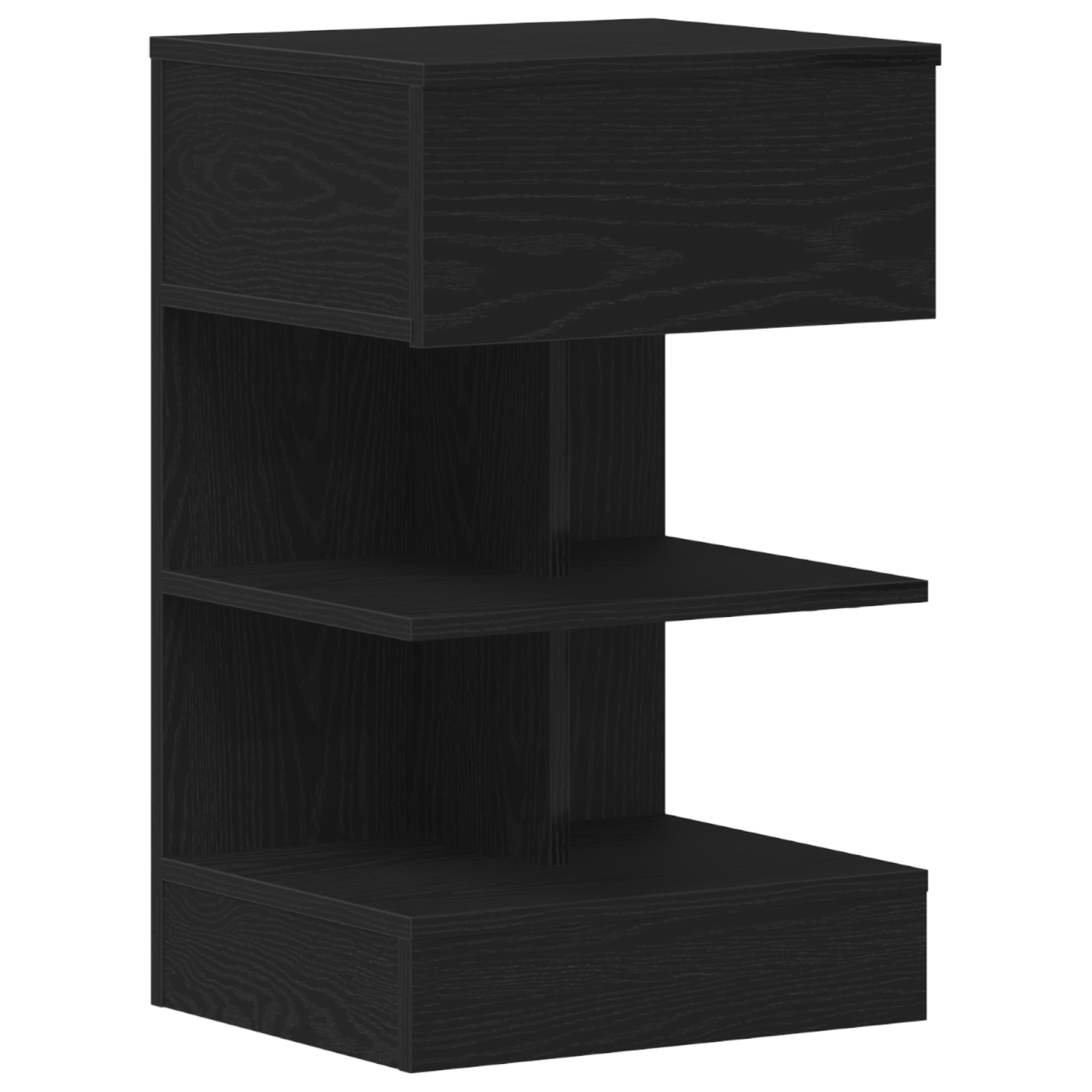 Bedside Cabinet Black Oak 40x35x65 cm Engineered Wood - Image 2