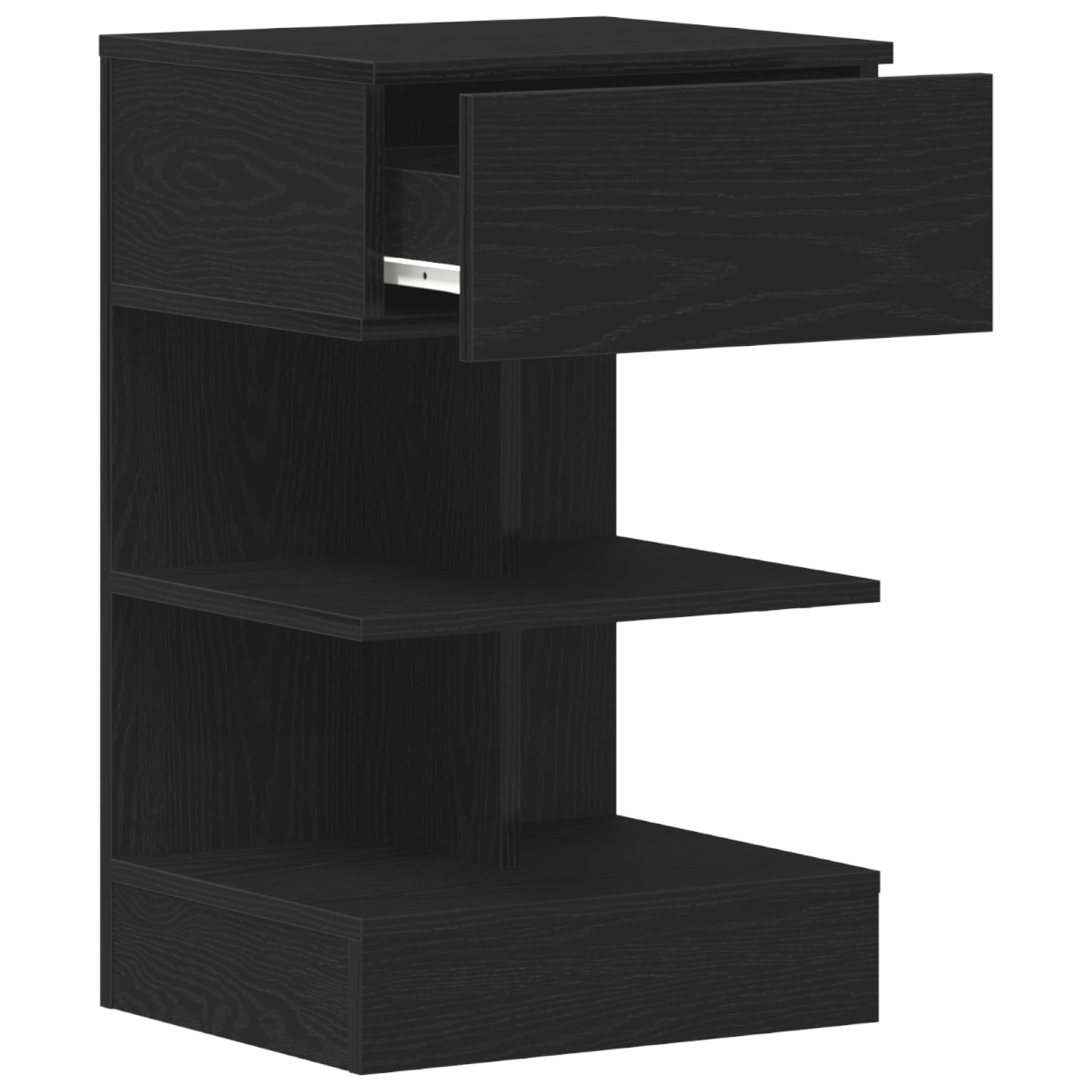 Bedside Cabinet 2 pcs Black Oak 40x35x65 cm Engineered Wood - Image 6
