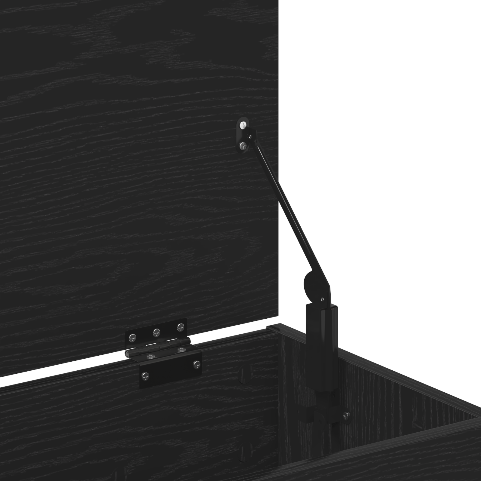 Hall Bench Black Oak 60x30x45 cm Engineered Wood - Image 9