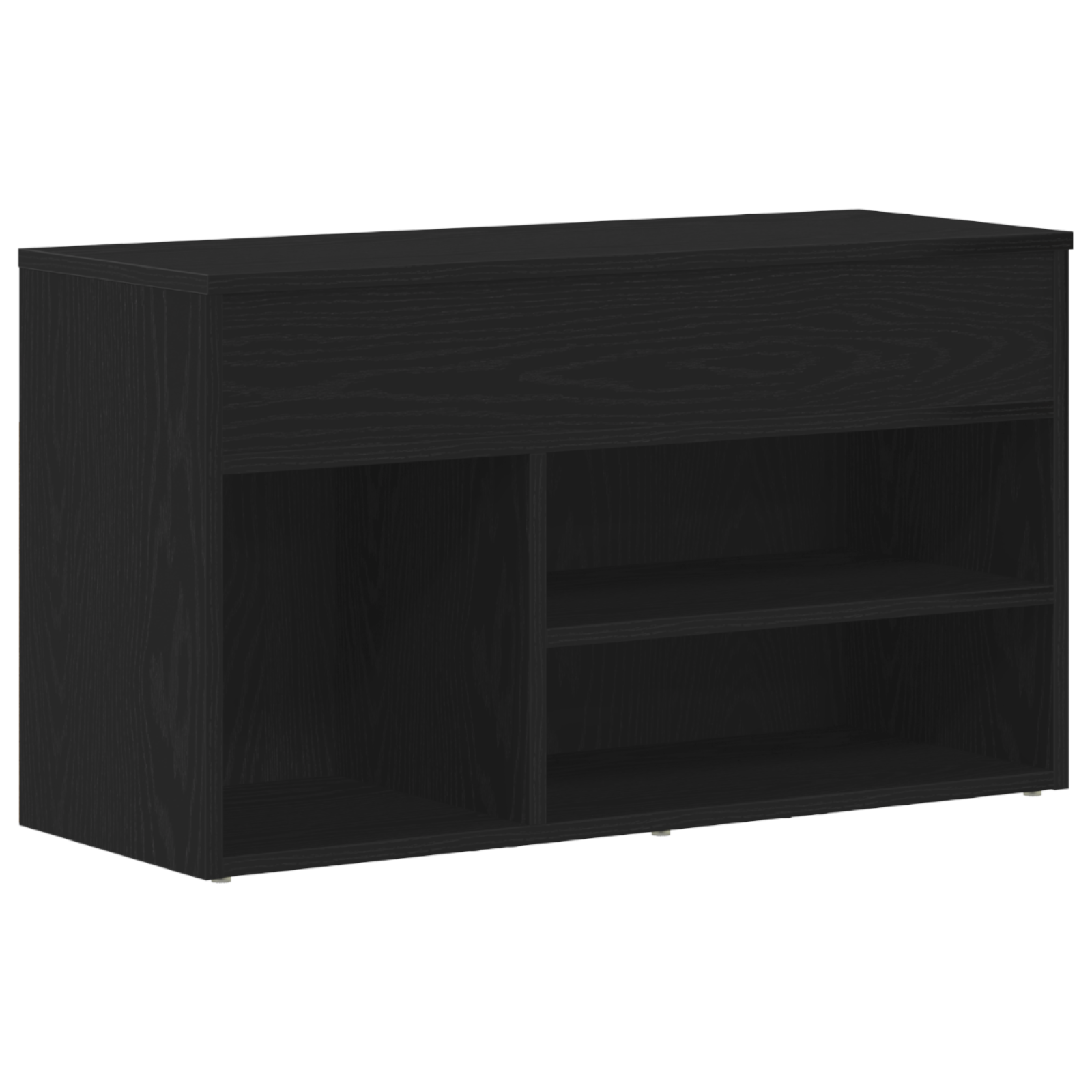 Hall Bench Black Oak 60x30x45 cm Engineered Wood - Image 2