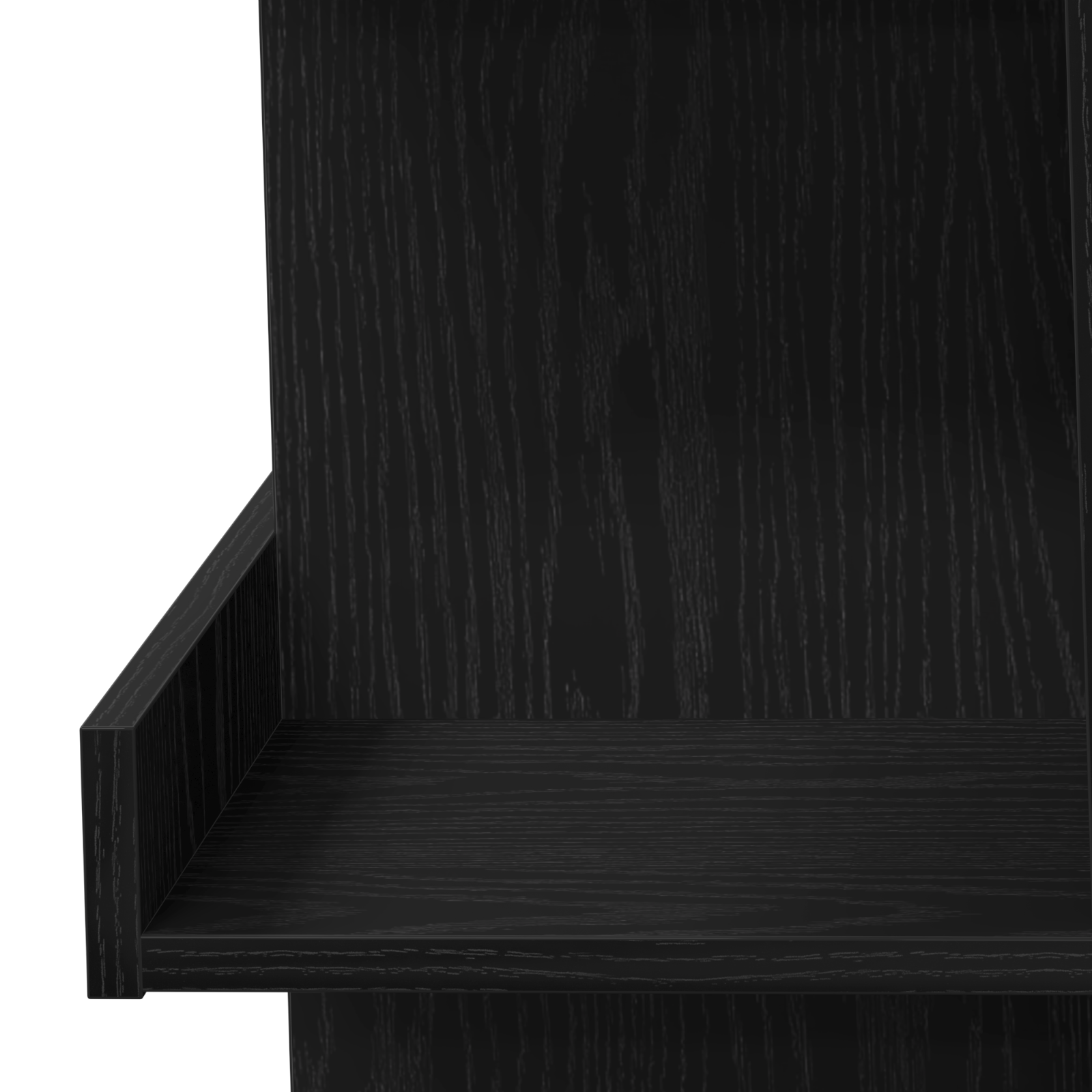 Black Oak Bar Table with Storage Rack, 100x50x101.5 cm - Image 8