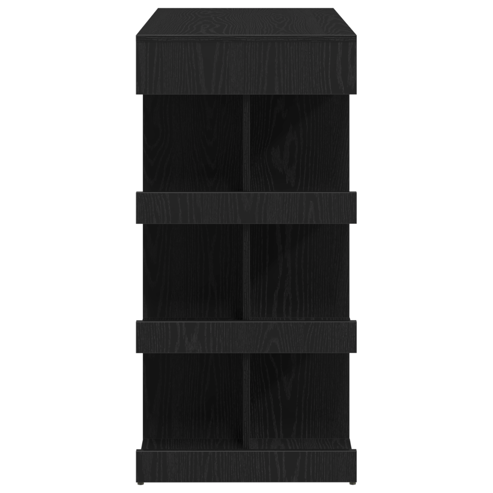 Black Oak Bar Table with Storage Rack, 100x50x101.5 cm - Image 7