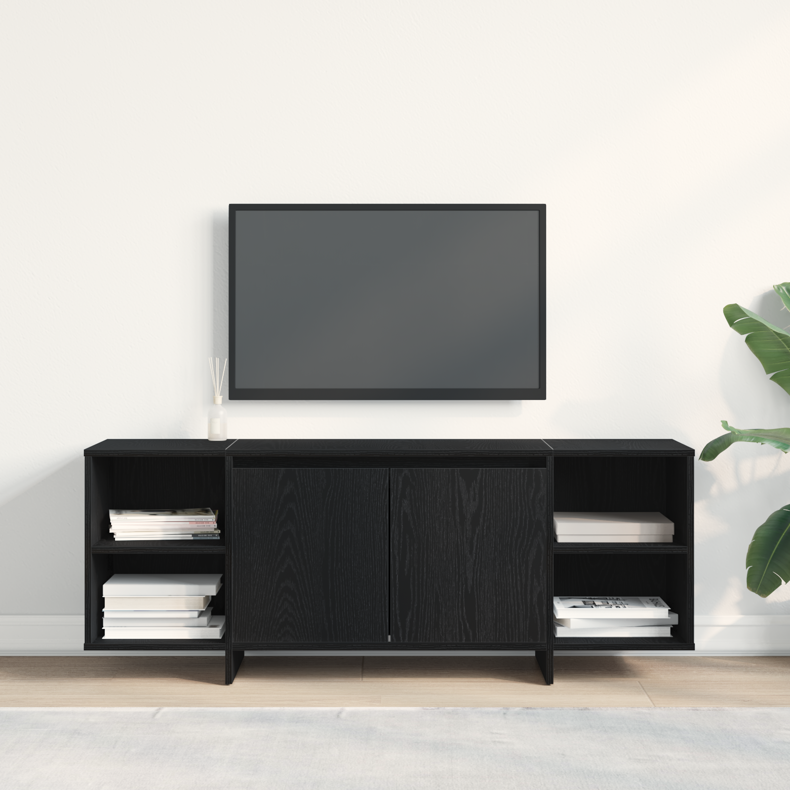 Thumbnail - vidaXL TV Stand - Schwarz Eiche - 120x30x40.5 cm - Aus Spanplatten