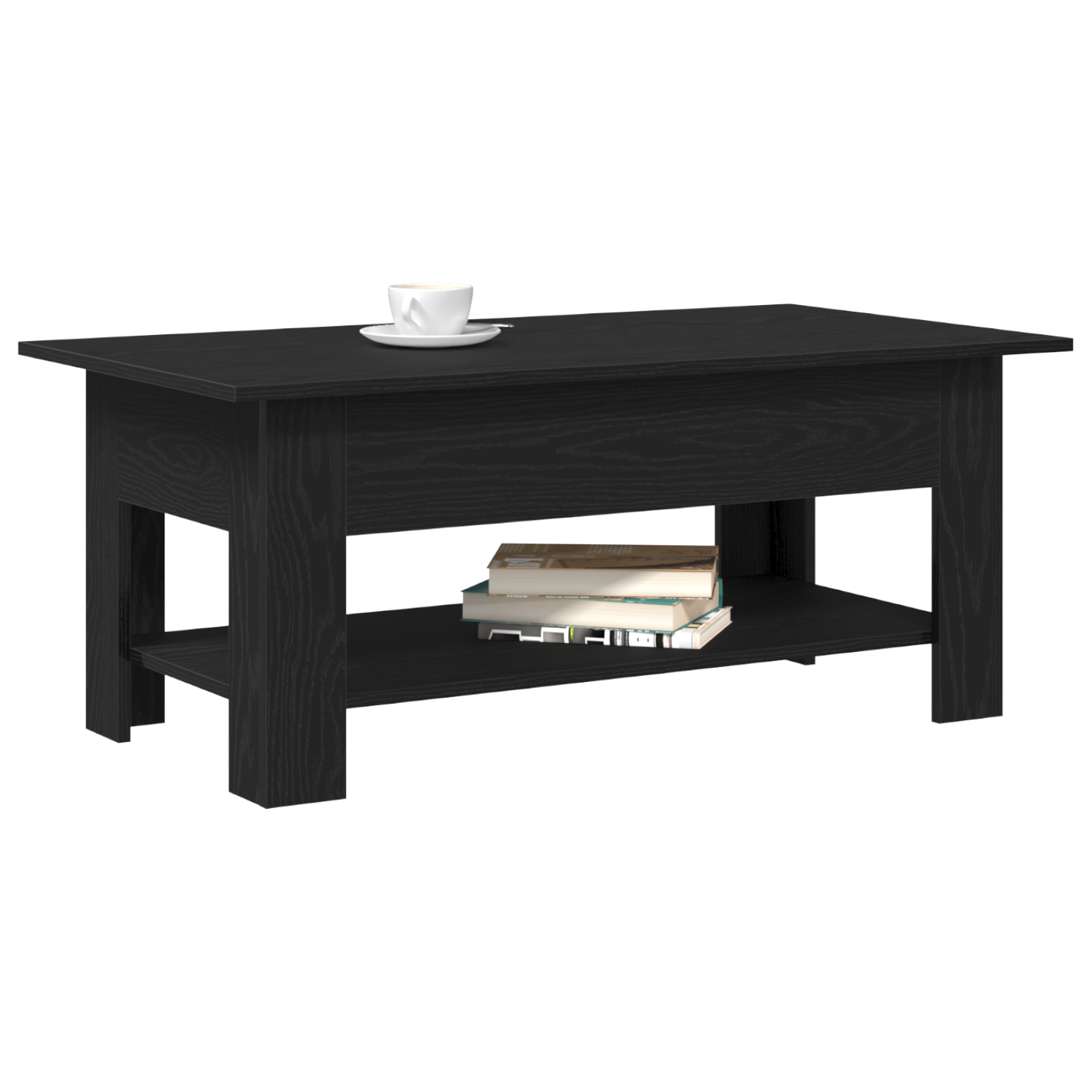 Coffee Table in Black Oak, 102x55x42 cm, Made from Engineered Wood - Image 3