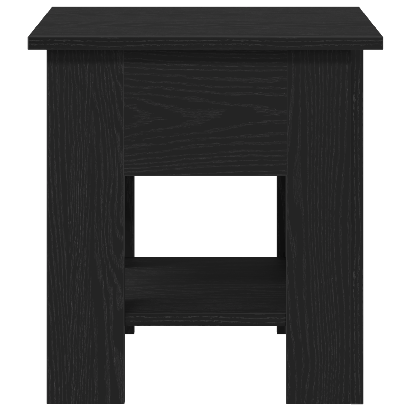 Coffee Table Black Oak 40x40x42 cm Engineered Wood - Image 6