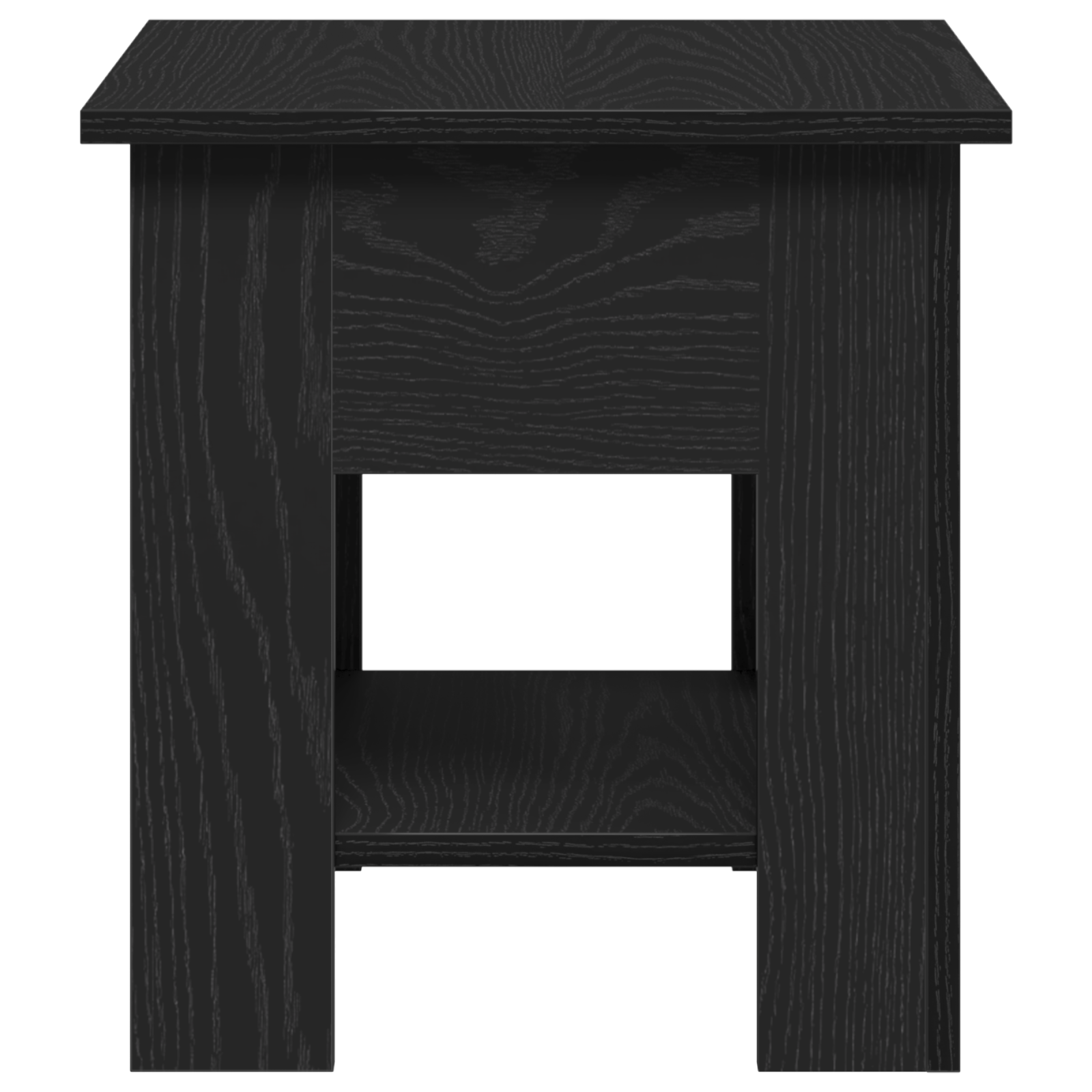 Coffee Table Black Oak 40x40x42 cm Engineered Wood - Image 7