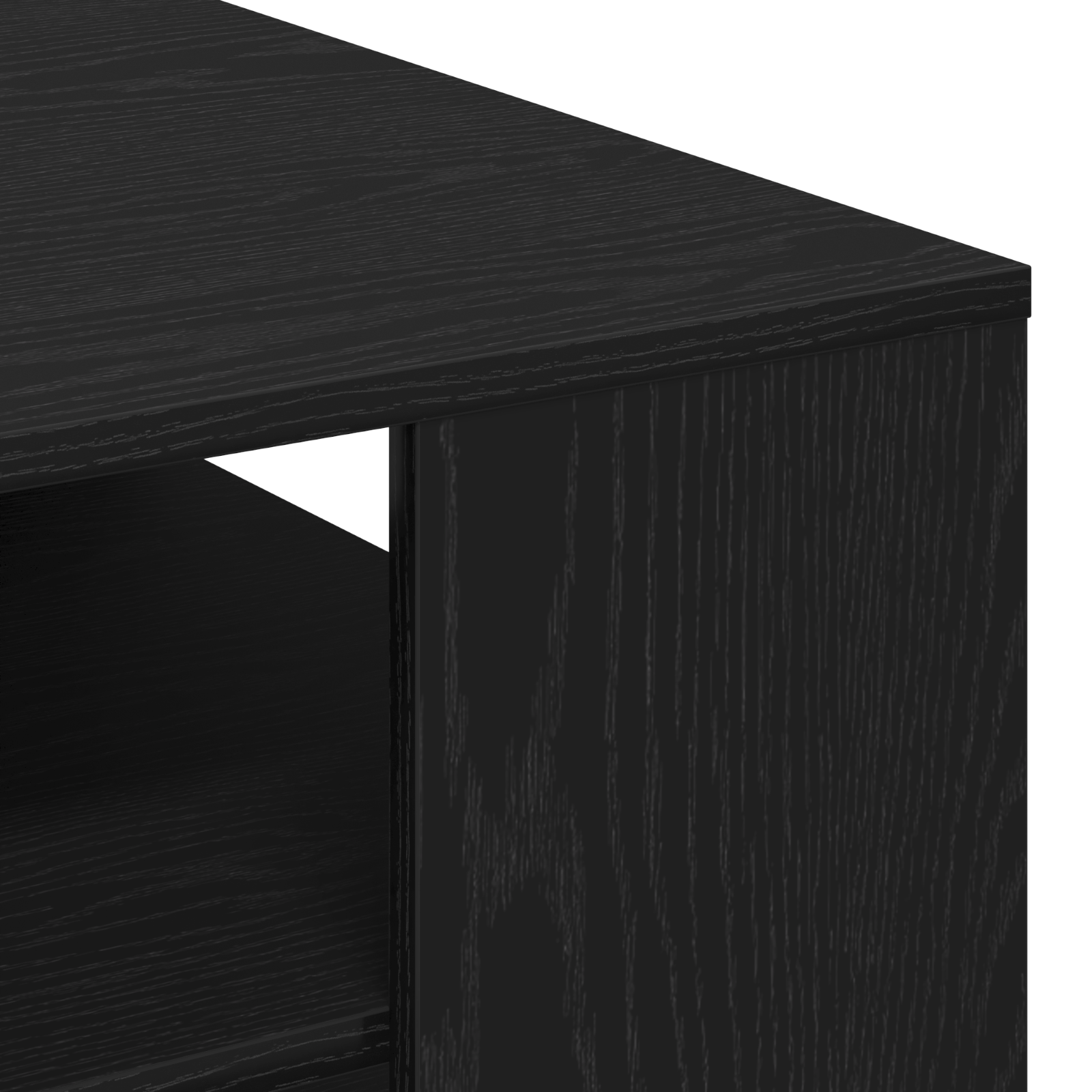 Black Oak Coffee Table 102x55x43 cm Made from Engineered Wood - Image 8