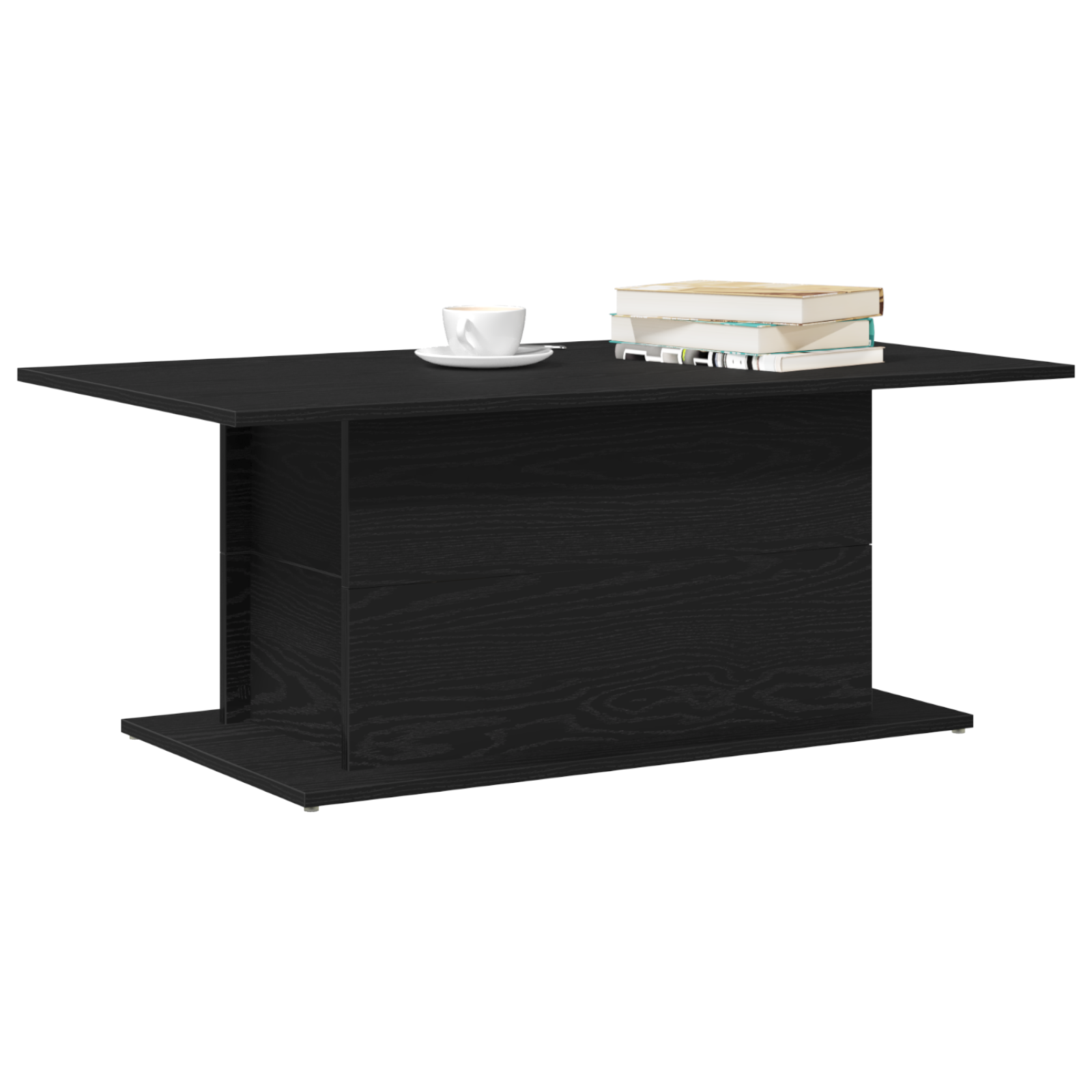 Coffee Table Black Oak 102x55,5x40 cm cm Engineered Wood - Image 3