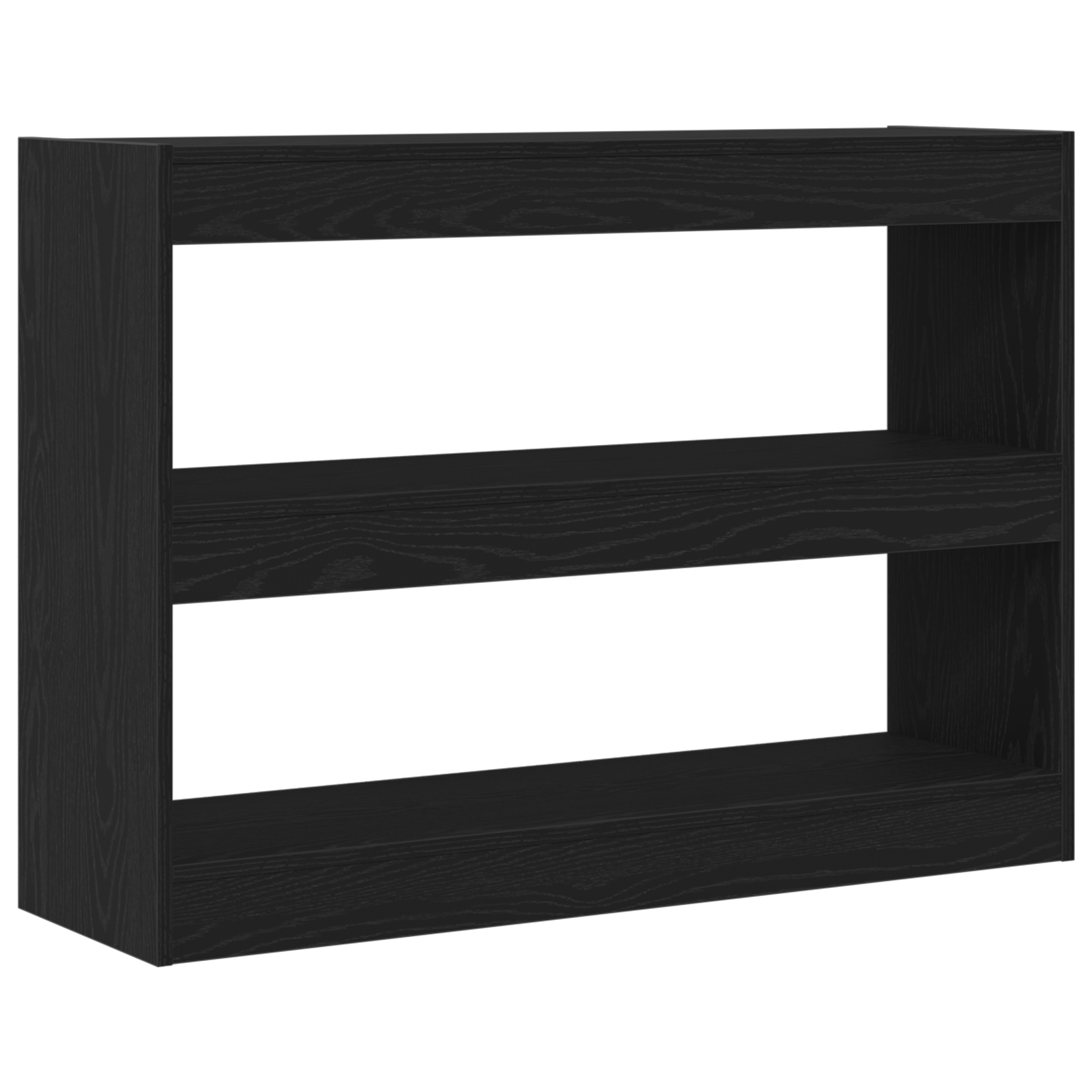 Thumbnail - vidaXL Bücherregal/Raumteiler Schwarz Eiche 100x30x72 cm Holzwerkstoff