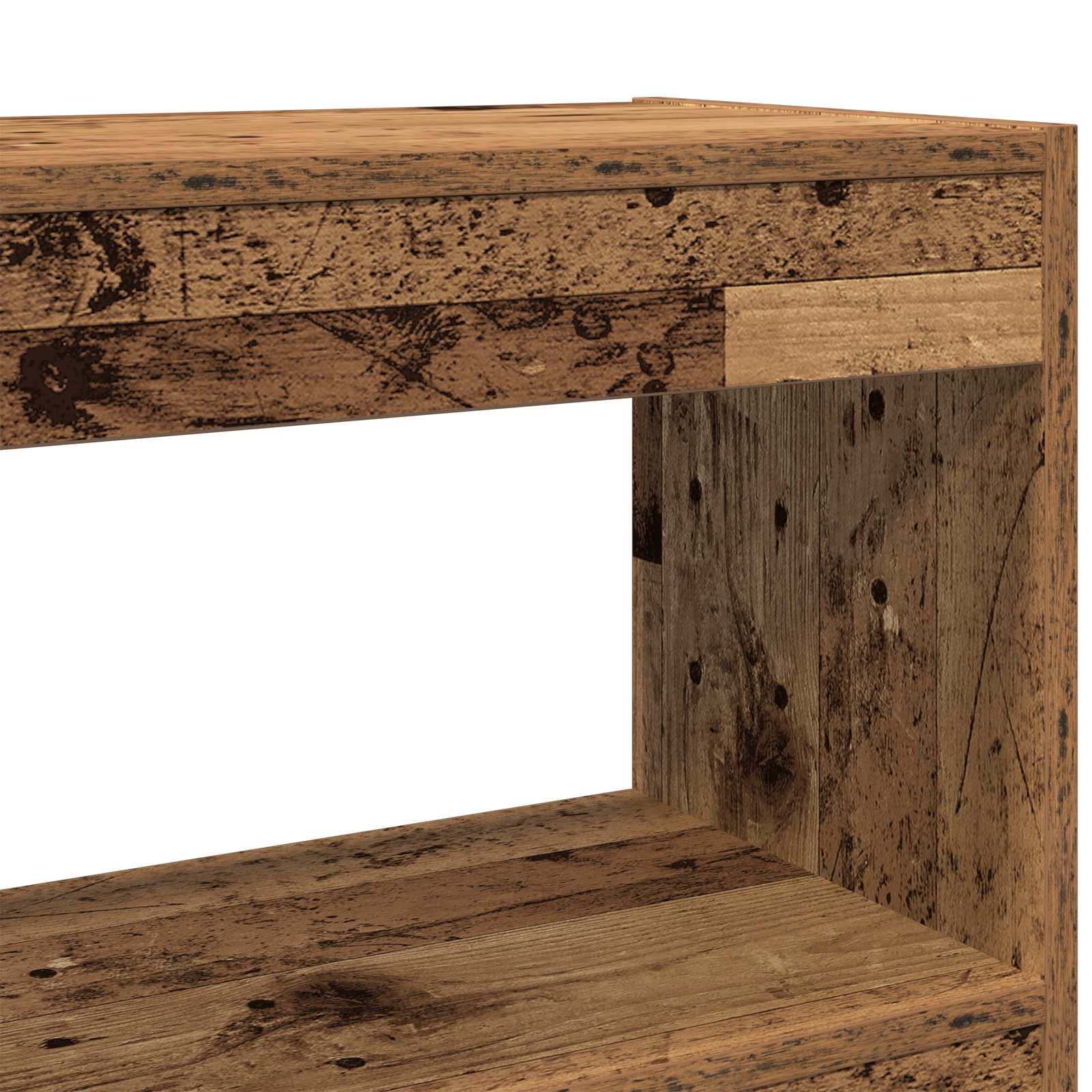 Book Cabinet/Room Divider - Rustic Wood - 100x30x103cm - Engineered Wood - Image 8