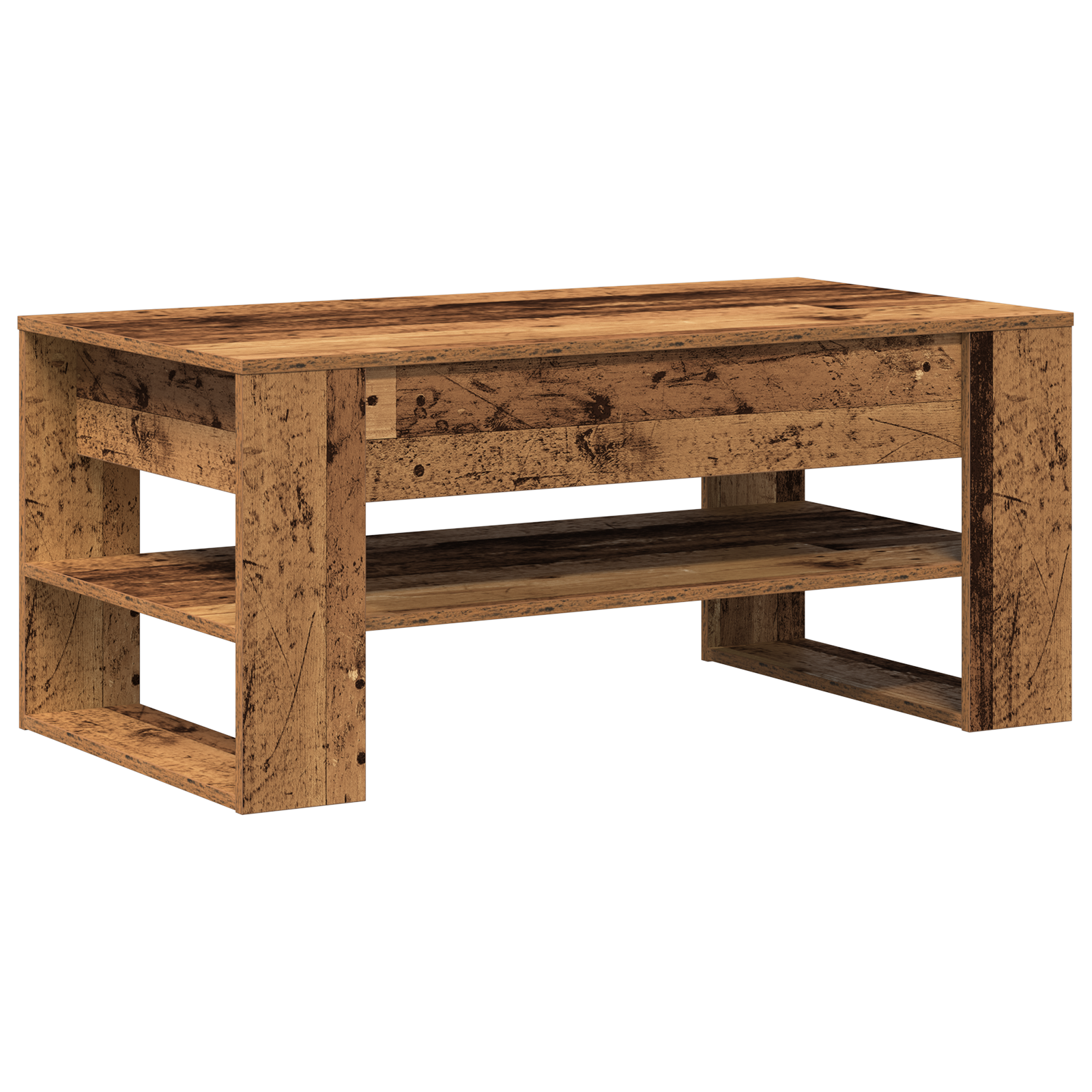 Coffee Table Vintage Wood 102x55x45 cm Made of Engineered Wood - Image 2