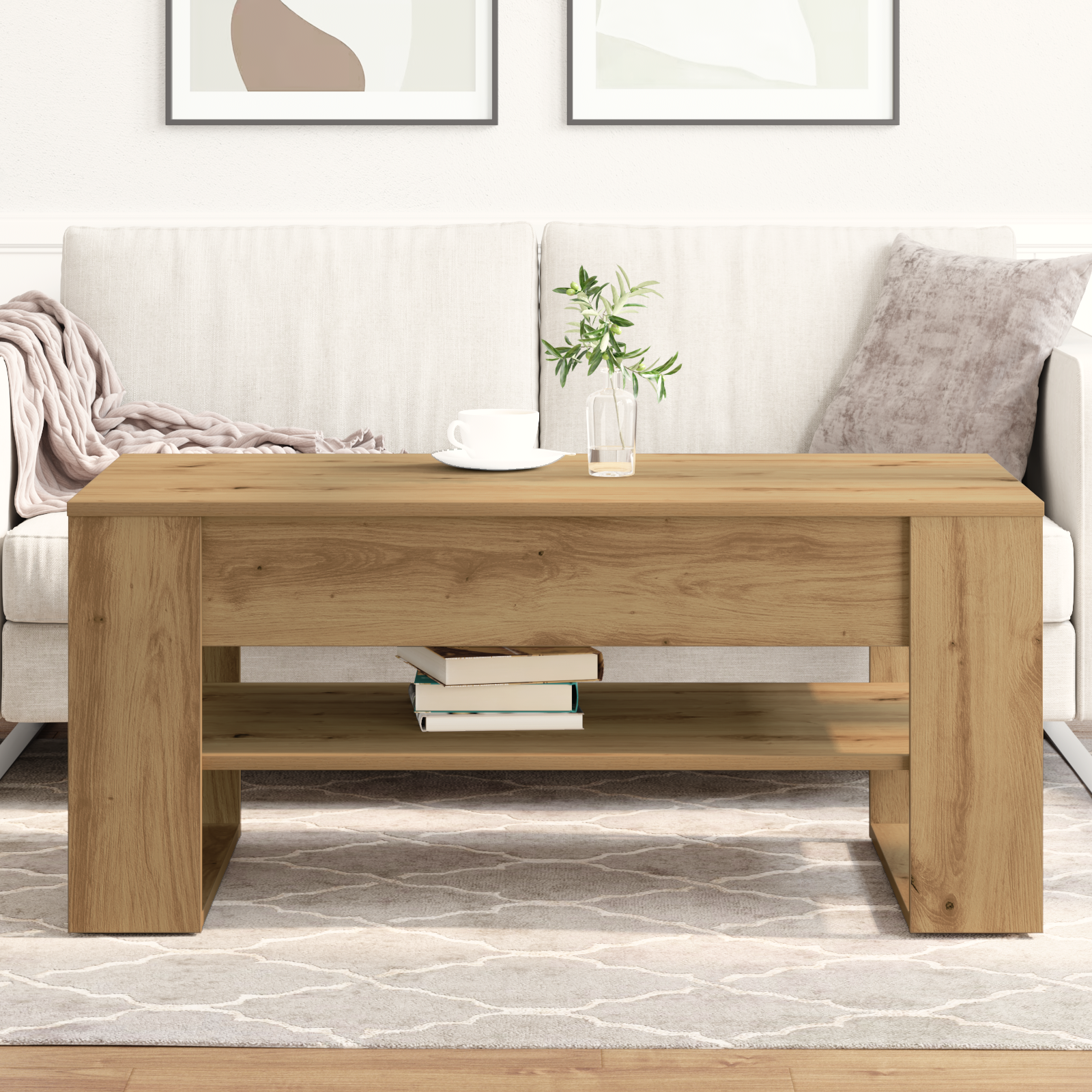 Coffee Table Artisan oak Solid oak wood Medium Coffee Table - Image 4