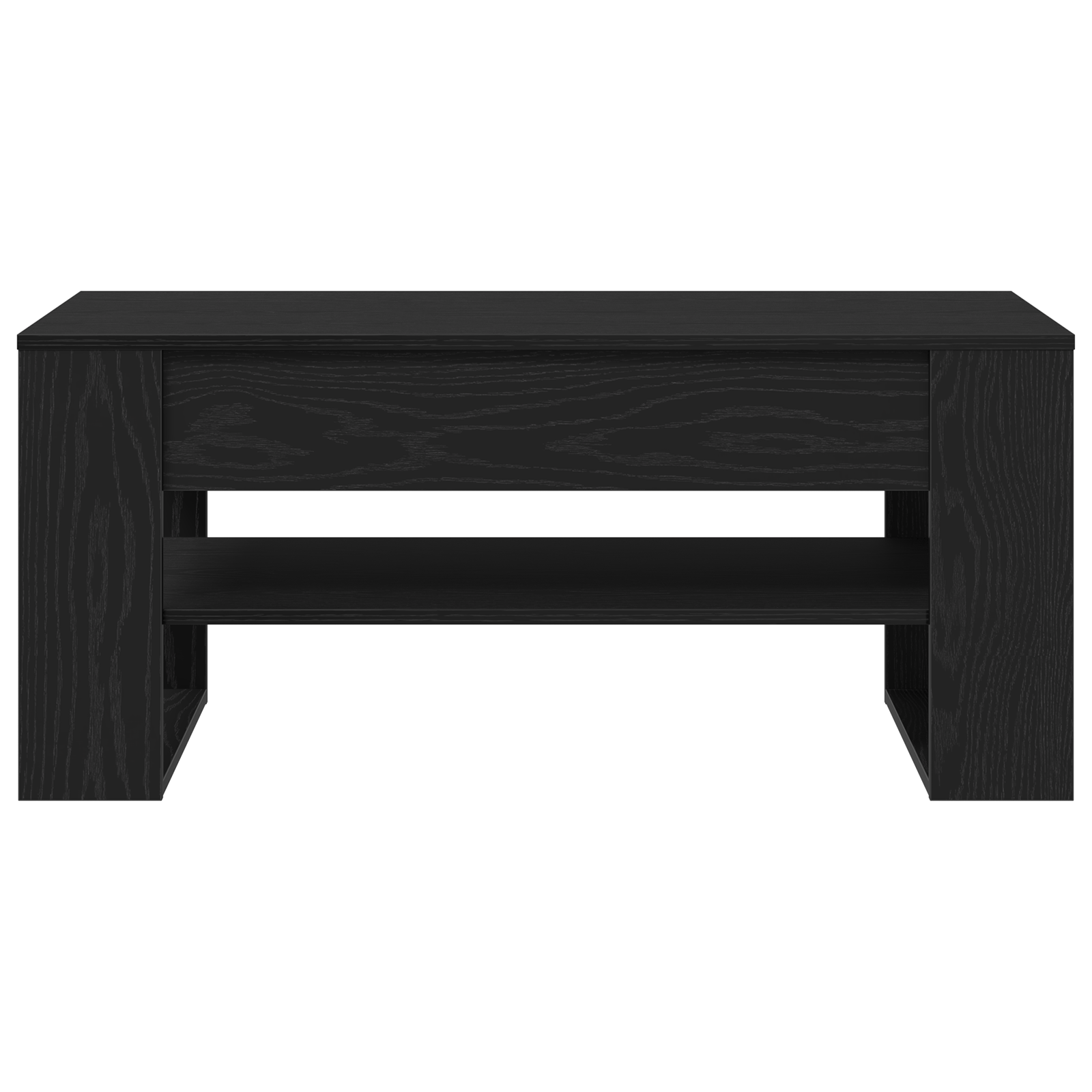 Black Oak Coffee Table - 102x55x45 cm, Made of Engineered Wood - Image 6