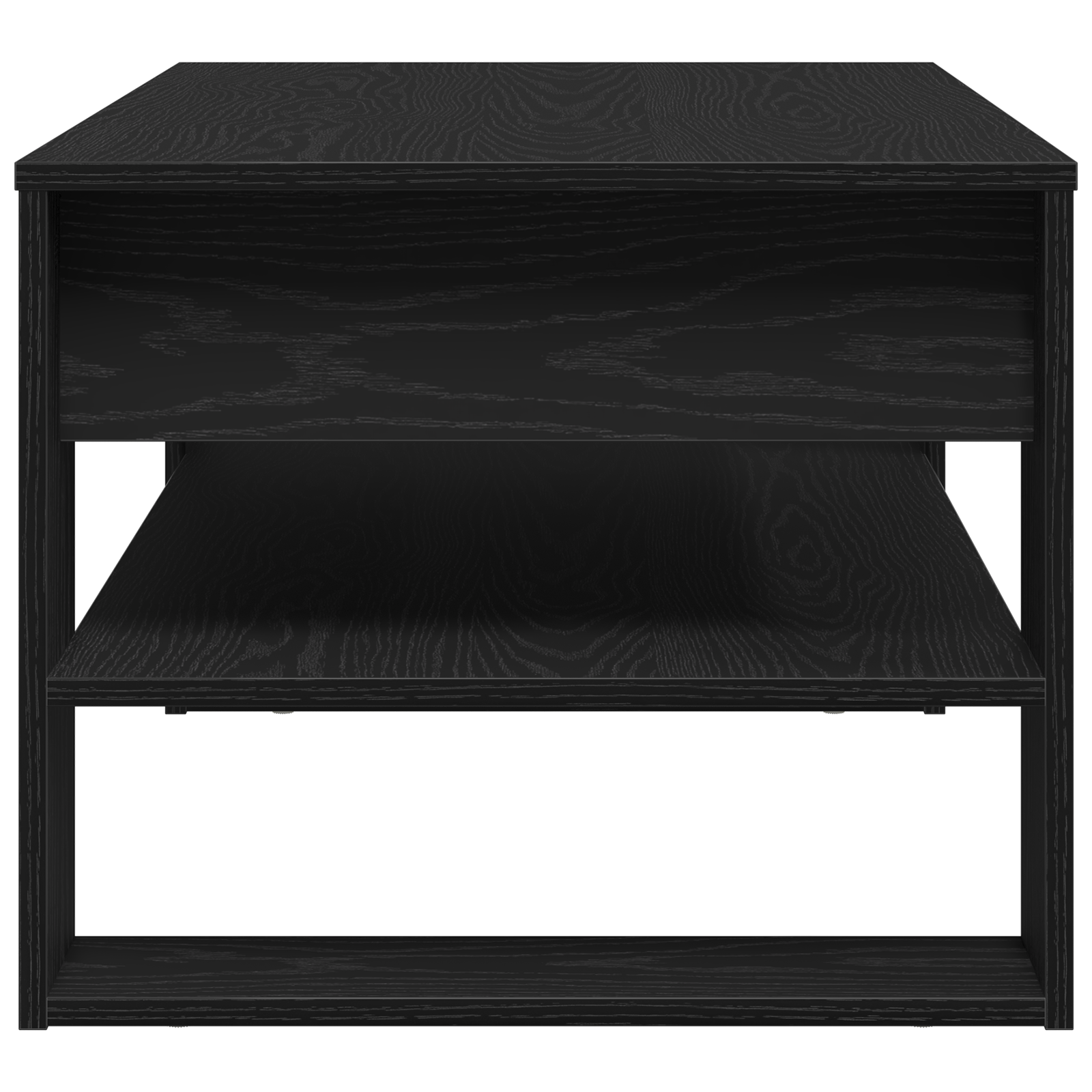 Black Oak Coffee Table - 102x55x45 cm, Made of Engineered Wood - Image 7