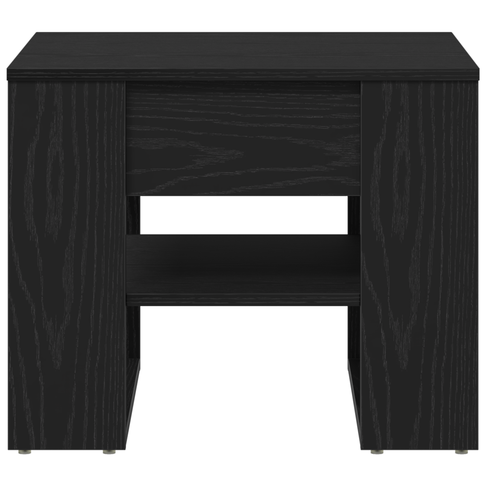 Black Oak Coffee Table 55.5x55x45 cm Made from Engineered Wood - Image 6