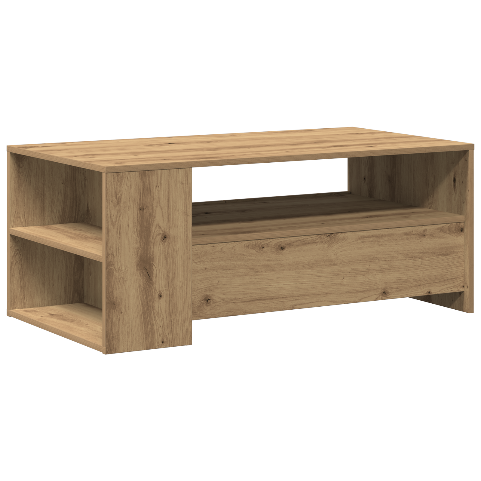 Coffee Table - Artisan Oak - 102x55x43.5 cm - Made of Engineered Wood - Image 6