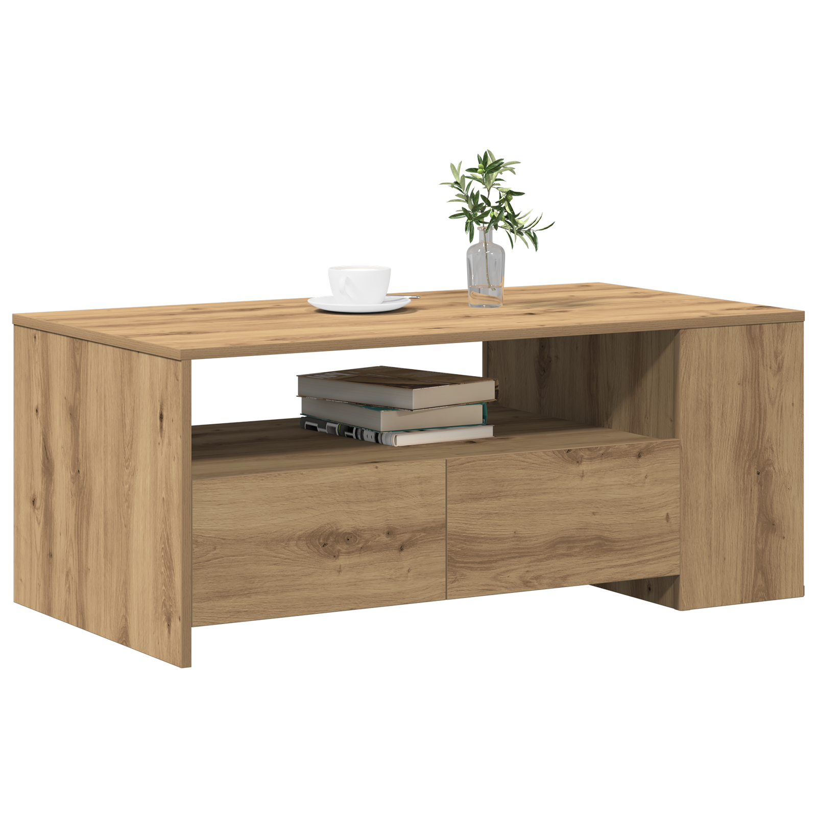 Thumbnail - vidaXL Couchtisch - Artisan-Eiche - 102x55x43,5 cm - Hergestellt aus Holzwerkstoff