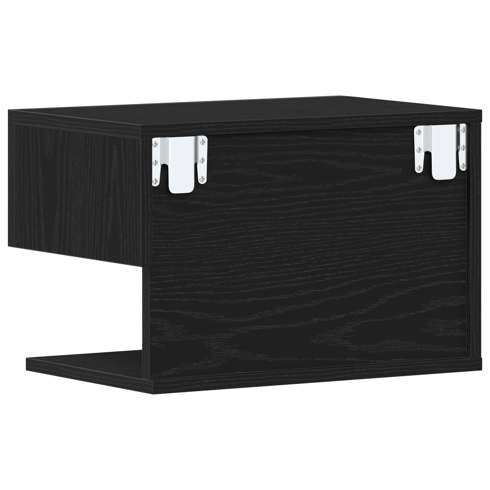 Wall-Mounted Nightstand in Black Oak with Engineered Wood - Image 6