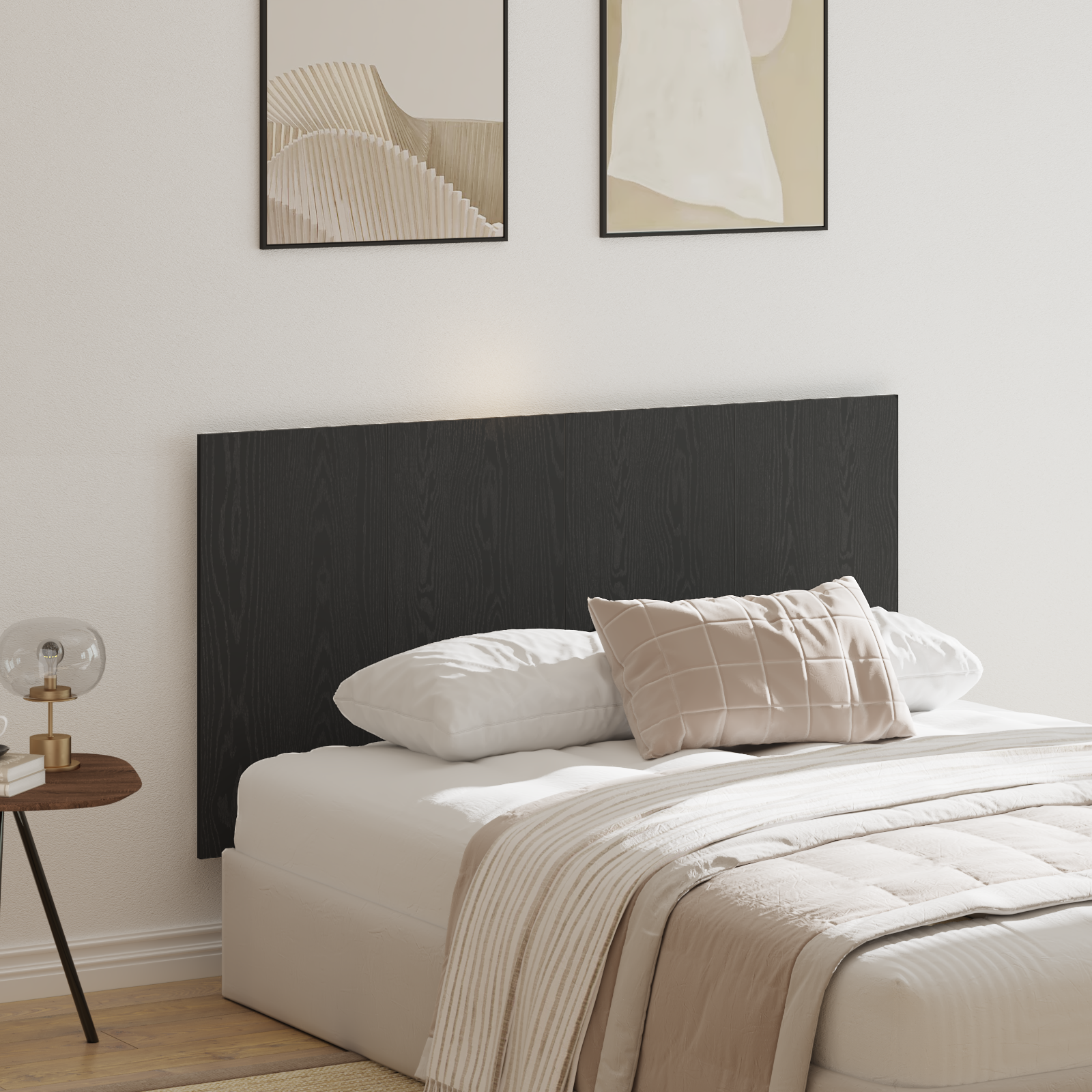 Black Oak Headboard 160x1.5x80 cm Made from Engineered Wood