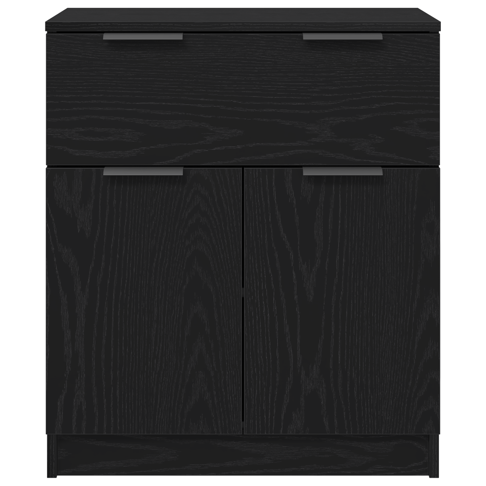 Black Oak Sideboard 60x30x70 cm Engineered Wood - Image 7