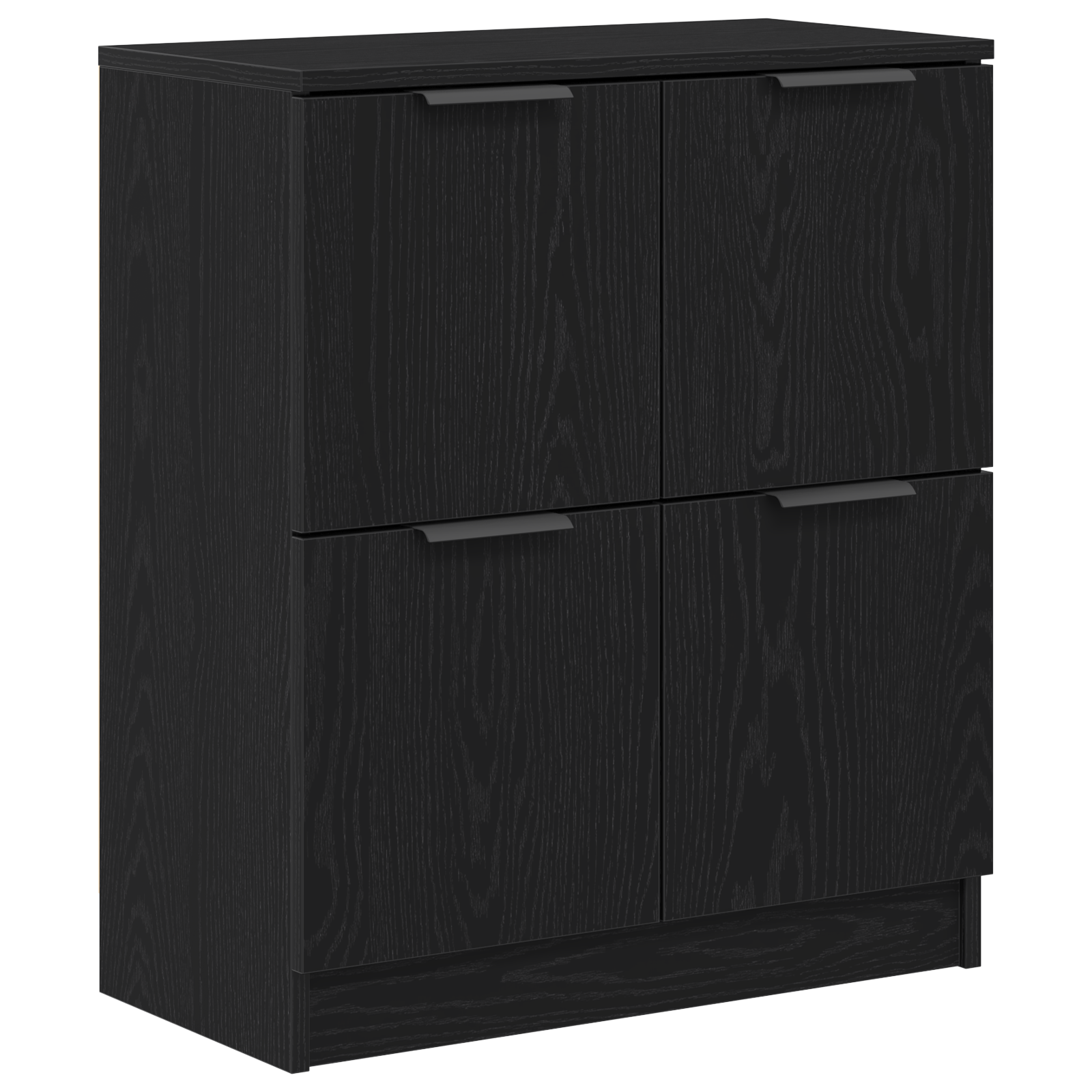Thumbnail - vidaXL Schwarzer Eichen Sideboard - 60 x 30 x 70 cm - Aus hochwertigem Holzwerkstoff